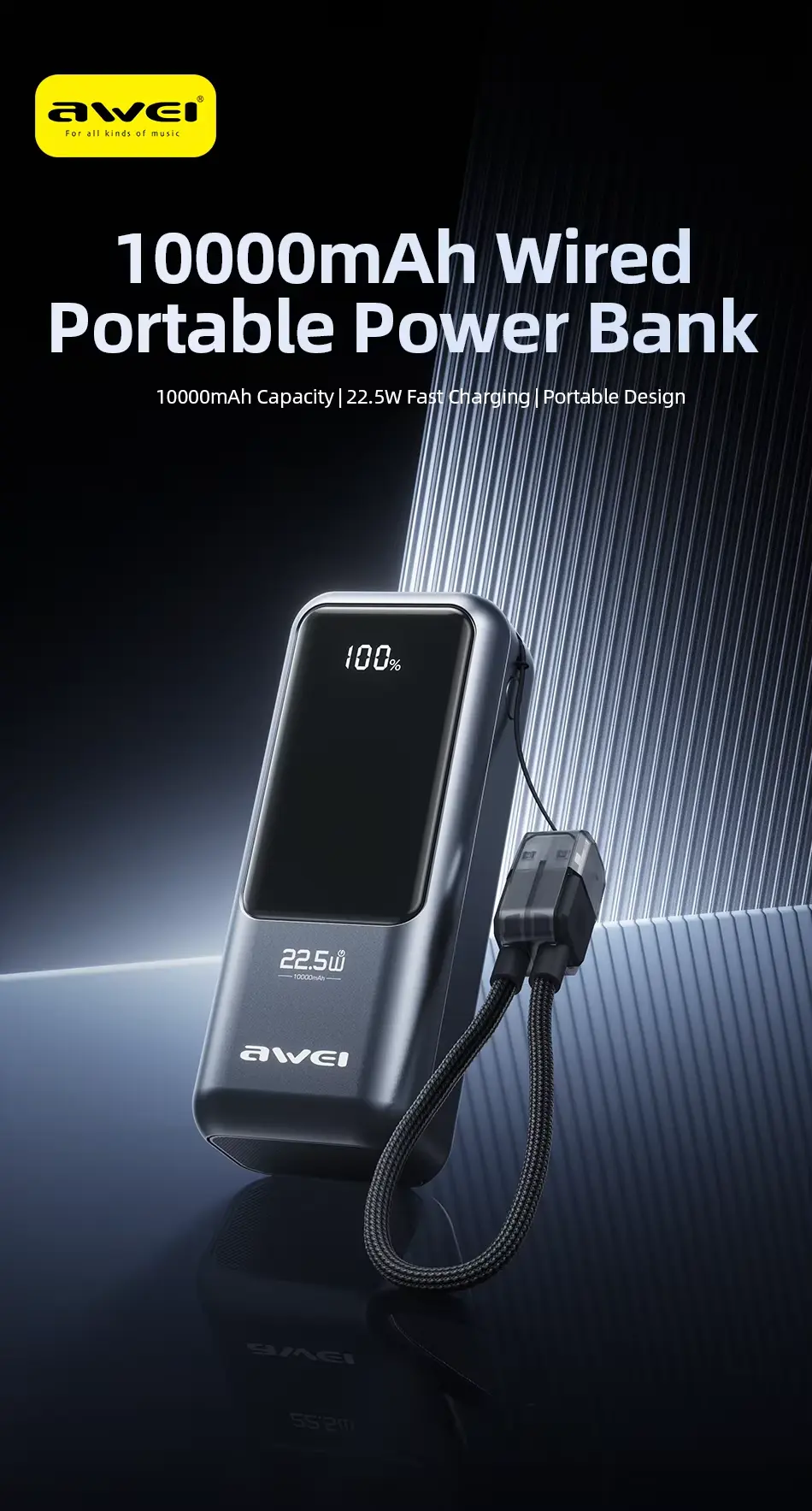Awei PA 99 10000mAh 22.5W Power Bank 6