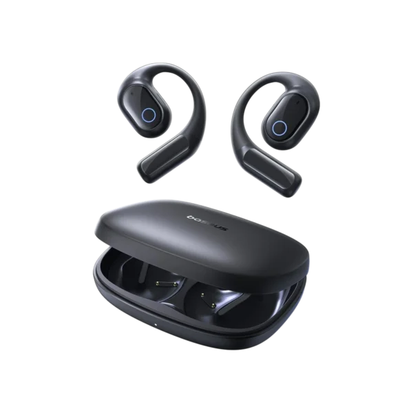 Baseus Eli 10i Fit Open-Ear TWS Earbuds Experience upgraded listening with Baseus Eli 10i Fit Open-Ear TWS Earbuds. The Earhook design with soft and light silicone leaves your ear canals unobstructed and clean, ensuring greater comfort during extended use. 0.06s Dual Channel Low Latency 16.2mm Drivers, Crafted for Excellence Available Colors: Cosmic Black, Stellar White Bass Enhancement Algorithm for Ultimate Listening Pleasure Outdoor Enjoyment Guaranteed by IP54 Waterproof & Dustproof 12 Hours Playtime (per charge) 45 Hours of playtime (with charging case) 1.5 Hours (Fully Charged) Specifications Name Baseus Eli 10i Fit Open-Ear TWS Earbuds – Air Conduction, BT 5.4, 45H Battery, IP54 Waterproof, Sports Ear Hooks for Running, Gym & Cycling - White Model A00064400221-00 Charging Type Type-C Features Bluetooth, Ear Hook, Fast-Charging, Rechargeable, Water Resistant, Built in Microphone Connection Type Bluetooth 5.4 Usage Type Sports & Fitness Average Battery Life More than 24h Charging Case Type Wired Earplug Type Earbuds Material ABS,Plastic Maximum wireless range[m]