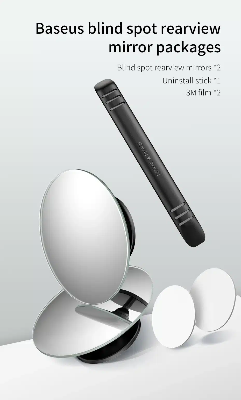 Baseus Full View Blind Spot Rearview Mirrors For Car 6