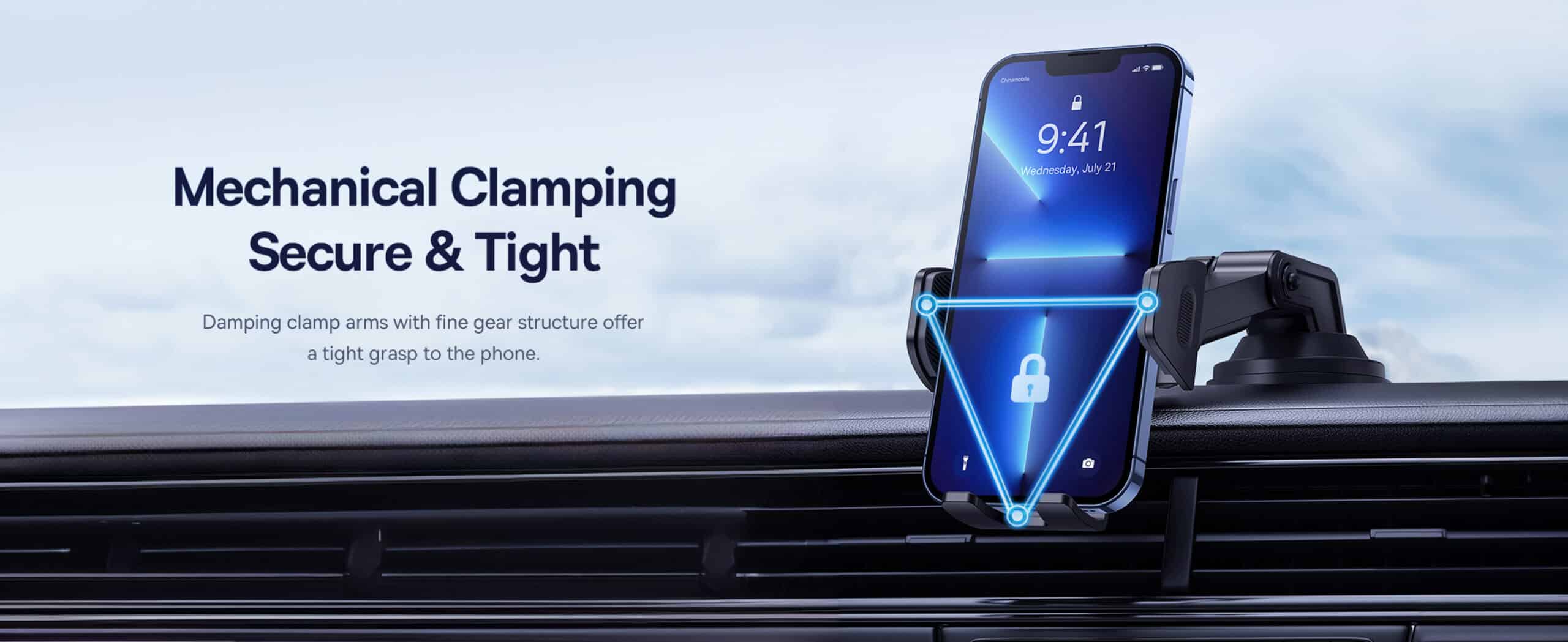 Baseus UltraControl Go Series Clamp Type Phone Holder 3 scaled