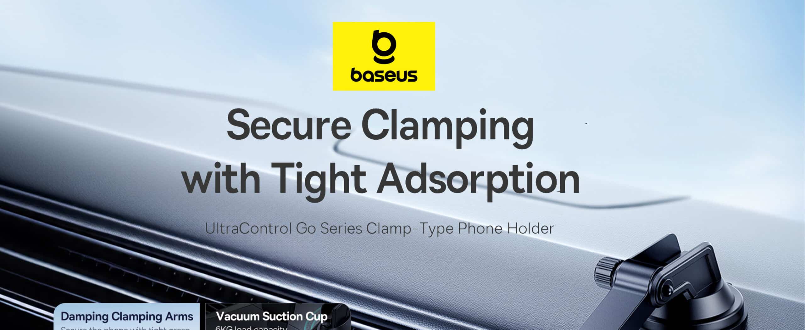 Baseus UltraControl Go Series Clamp Type Phone Holder 5 scaled