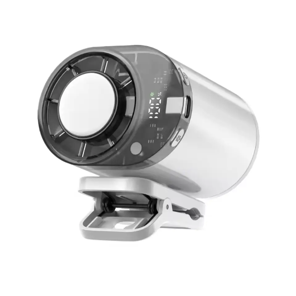 Compact Cooling Clip Fan G17 (1) Compact Cooling Clip Fan G17 Experience enhanced comfort with the Car Clip on Fan, designed to deliver efficient cooling in various settings. Featuring 100Experience enhanced comfort with the Car Clip on Fan, designed to deliver efficient cooling in various settings. Featuring 199-speed settings and a rotatable design, this portable fan ensures adjustable airflow to suit your needs. Powered by a built-in 3000mAh battery, it operates quietly, making it ideal for kids' strollers, camping tents, and outdoor adventures. Whether traveling on a cruise, golf cart, or enjoying activities like fishing, BBQ, or picnics at the beach, this fan keeps you cool while maintaining low noise levels. Its versatility extends to indoor spaces, such as offices, providing reliable air circulation wherever needed. The Car Clip on Fan is your ideal companion for staying refreshed during work or leisure, ensuring uninterrupted comfort in any environment. Specification Product name: Portable Clip on Fan Product material: ABS Product size: about 7.4x8.5x7.5cm/2.91x3.35x2.95 inches Product weight: 171.5 g Power supply: TYPE-C charging Battery capacity: 3000 mah 1.Efficient Vehicle Cooling: This semiconductor clip fan provides an authentic cooling effect, making it ideal for cars where rapid temperature reduction is needed, offering comfort on hot days and convenience for daily commutes -speed settings and a rotatable design, this portable fan ensures adjustable airflow to suit your needs. Powered by a built-in 3000mAh battery, it operates quietly, making it ideal for kids' strollers, camping tents, and outdoor adventures. Whether traveling on a cruise, golf cart, or enjoying activities like fishing, BBQ, or picnics at the beach, this fan keeps you cool while maintaining low noise levels. Its versatility extends to indoor spaces, such as offices, providing reliable air circulation wherever needed. The Car Clip on Fan is your ideal companion for staying refreshed during work or leisure, ensuring uninterrupted comfort in any environment. Specification Product name: Portable Clip on Fan Product material: ABS Product size: about 7.4x8.5x7.5cm/2.91x3.35x2.95 inches Product weight: 171.5 g Power supply: TYPE-C charging Battery capacity: 3000 mah