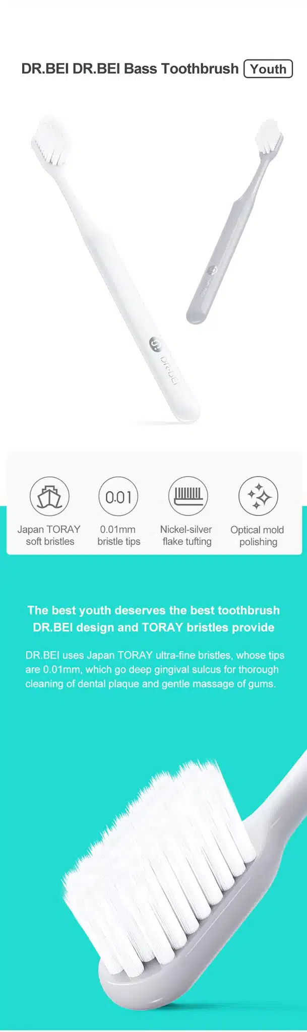Dr. Bei Bass Toothbrush Youth Edition 3