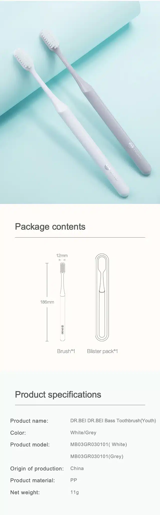 Dr. Bei Bass Toothbrush Youth Edition 5