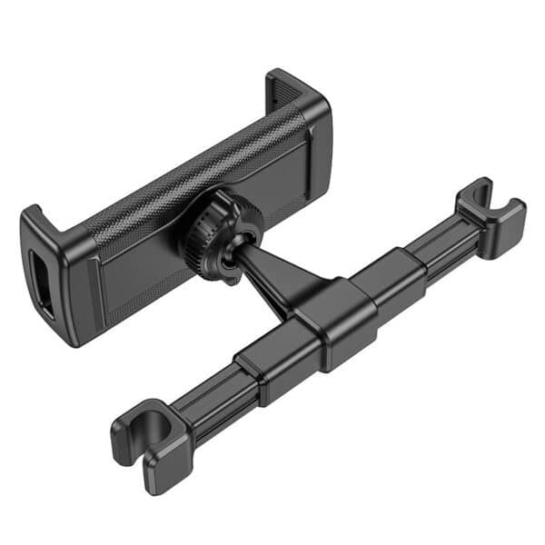 • **Hoco CA121 Prospering Headrest Car Holder for Tablets** is a versatile and durable car mount designed to provide convenient hands-free viewing for passengers in rear seats. Compatible with smartphones and tablets ranging from 4.7 to 12.9 inches, this holder securely attaches to a vehicle's headrest, making it ideal for entertainment, navigation, online learning, video calls, and long-distance travel. Constructed from premium ABS and silica gel materials, it offers stability, device protection, and a comfortable viewing experience. • **Wide Device Compatibility** supports smartphones and tablets from 4.7 to 12.9 inches. • **Headrest Mount Design** provides convenient viewing for rear-seat passengers. • **Secure Device Holding System** keeps devices stable during travel. • **ABS and Silica Gel Construction** ensures durability while protecting devices from scratches. • **Travel-Friendly Design** enhances entertainment during long journeys. • **Stable Viewing Experience** reduces device movement on rough roads. • **Compact and Lightweight Build** makes installation and storage easy. • **Protective Silicone Contact Points** help prevent scratches and damage to devices. • **Ideal for Family Travel** keeps passengers entertained with videos, games, and online content. • **Easy Installation** allows quick attachment and removal from vehicle headrests. --- ## **Specifications** ### **Product Name:** Hoco CA121 Prospering Headrest Car Holder for Tablets ### **Model:** • CA121 ### **Brand:** • Hoco --- ## **Material & Construction** ### **Materials:** • ABS Plastic • Silica Gel ### **Surface Technology:** • Sunburn Finish ### **Construction Benefits:** • Durable Structure • Scratch Protection • Long Service Life • Stable Device Support --- ## **Compatibility** ### **Supported Device Size:** • 4.7 – 12.9 Inches ### **Supported Device Width:** • 108 – 245 mm ### **Compatible Devices:** • Smartphones • Tablets • iPads • Android Tablets • E-Readers --- ## **Dimensions & Weight** ### **Product Size:** • 180 × 104 × 56 mm ### **Product Weight:** • 172 g --- ## **Installation** ### **Mounting Type:** • Car Headrest Mount ### **Applicable Position:** • Rear Seat Area ### **Suitable For:** • Cars • SUVs • Family Vehicles • Ride-Sharing Vehicles --- ## **Usage Scenarios** ### **Ideal Applications:** • Watching Movies • Online Learning • Video Streaming • Gaming • Video Calls • Passenger Entertainment • Long Road Trips --- ## **Features** • Headrest Mount Design • Compatible with 4.7–12.9 Inch Devices • Supports Smartphones and Tablets • Adjustable Device Width Range (108–245mm) • Durable ABS Construction • Soft Silica Gel Protection • Lightweight Design • Stable Device Positioning • Scratch-Resistant Contact Points • Easy Installation and Removal • Rear-Seat Entertainment Solution • Travel-Friendly Design --- ## **Q&A** ### **Q1: What devices are compatible with the Hoco CA121?** • The holder supports smartphones and tablets ranging from 4.7 to 12.9 inches. ### **Q2: Where is this holder installed in the car?** • It is designed to be mounted on the vehicle's headrest for rear-seat viewing. ### **Q3: What is the supported device width range?** • The holder accommodates devices with widths between 108mm and 245mm. ### **Q4: What materials are used in the holder?** • It is made from ABS plastic and silica gel for durability and device protection. ### **Q5: Is it suitable for tablets?** • Yes, it supports most tablets up to 12.9 inches in size. ### **Q6: Can it hold smartphones securely?** • Yes, it is compatible with both smartphones and tablets within the supported size range. ### **Q7: Does the holder protect devices from scratches?** • Yes, the silica gel contact points help protect devices from scratches and slipping. ### **Q8: Is the holder heavy?** • No, it weighs approximately 172g, making it lightweight and easy to handle. ### **Q9: Is it suitable for long road trips?** • Yes, it is designed to provide rear-seat entertainment and comfortable viewing during travel. ### **Q10: What makes the Hoco CA121 a good travel accessory?** • Its wide compatibility, secure mounting system, lightweight design, and rear-seat convenience make it an excellent solution for passenger entertainment and hands-free device use while traveling.
