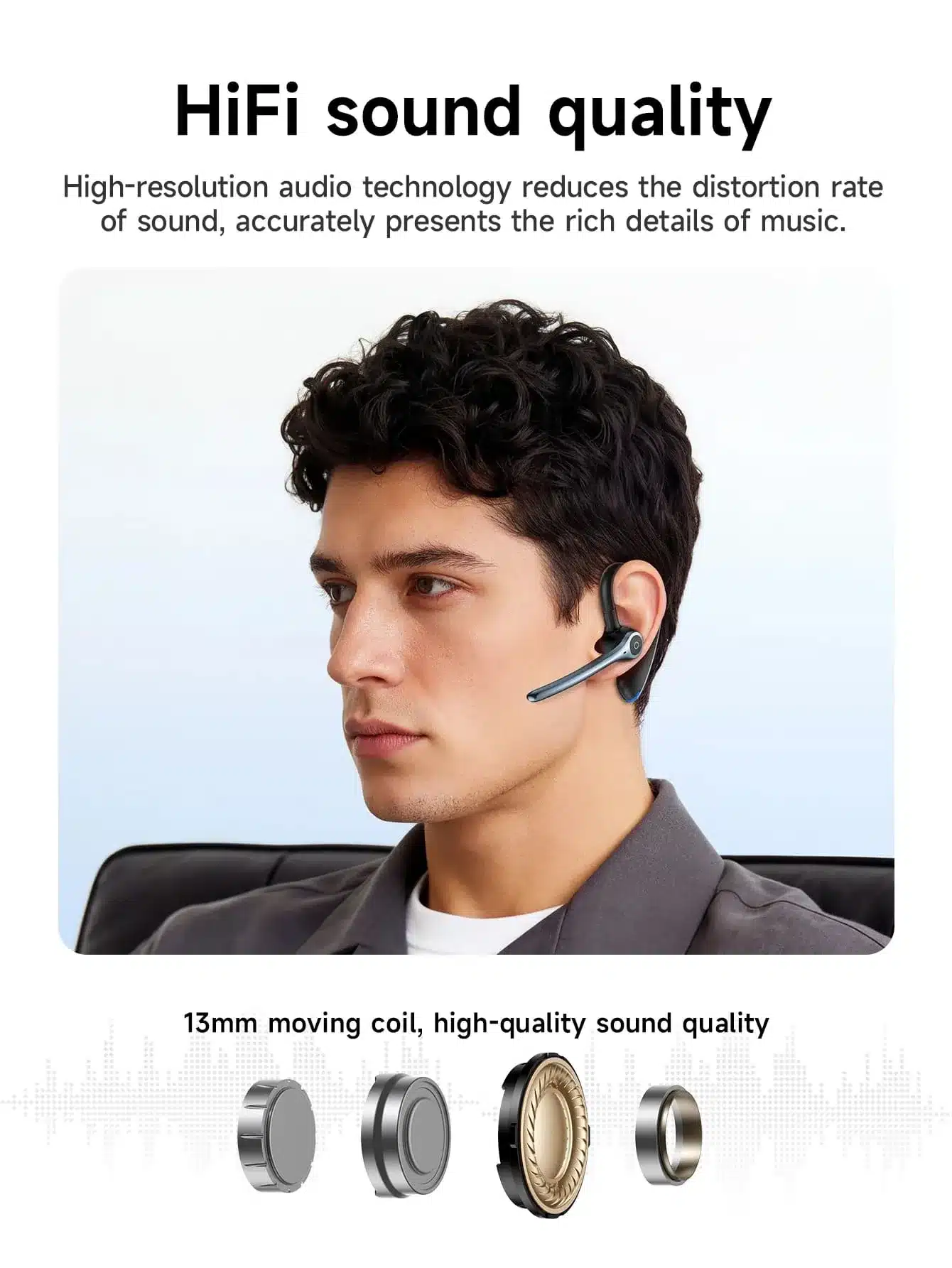 Hoco E90 Liya ENC Dual Ear Wearing Ear Hook Wireless Headset 2