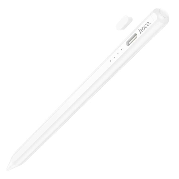 Hoco GM114 Active Capacitive Stylus Pen GM114 Smart Active Pad Dedicated Capacitive Pen Pencil 1. Material: aluminum alloy + POM + electronic components 2. Process: baked paint 3. Dimensions: 165 x 9 mm; Weight: 14 g 4. Battery capacity: 130 mAh; Charging time: 30 minutes; Autonomy: 11-14 hours 5. Specific for iPad, suitable for versions after 2018
