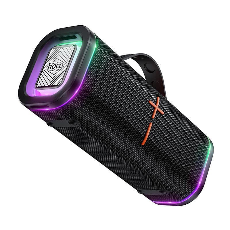 Hoco HC51 Soul Sports Speaker (1) Hoco HC51 Soul Sports Speaker 1. Material: ABS; Size: 252 * 90 * 103mm; Weight: 1145g 2. Bluetooth 6.0; Chip: JL6966 3. Battery capacity: 1800mAh; Charging time: 4-5 hours 4. Usage time: 3 hours 5. Speaker unit: 57mm * 2; Power: 10W * 2; Peak power: 30W 6. Supports Bluetooth, USB flash drive, TF, TWS and other modes