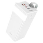 Hoco J86A Powermaster 22.5W 50000mAh Powerbank J86A Powermaster, mobile power bank, 50000mAh, Micro-USB / Type-C 18W input, 2*USB 22.5W and Type-C PD 20W output, with LED digital display 1. Capacity: 50000mAh, 185Wh. Rated capacity: 29500mAh. 2. Input: Micro-USB – 18W (for QC3.0 / 2.0, FCP, AFC), Type-C – 18W (for PD3.0 / 2.0, QC3.0 / 2.0, FCP, AFC). 3. Output: USB 1 / 2 – 22.5W (for QC3.0 / 2.0, FCP / SCP, AFC, VOOC, DASH), Type-C – 20W (PD3.0 / 2.0, QC3.0 / 2.0, FCP, AFC). Total output – 5V / 3A. 4. Display: LED digital display. Desk lamp function. 5. Material: ABS + PC flame-retardant shell + lithium polymer battery. 6. Sizes: 148*68*64mm. Weight: 974g.