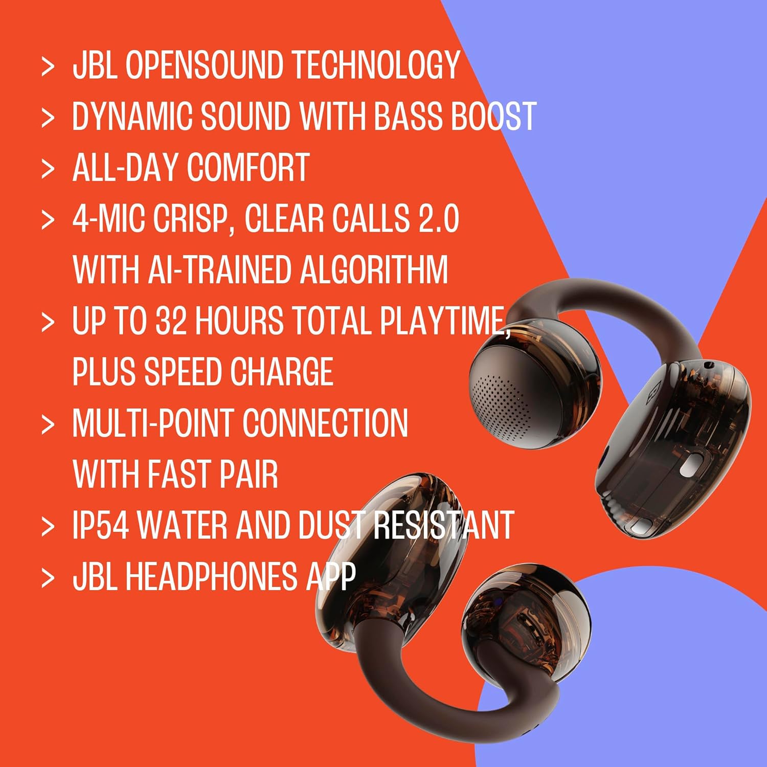 JBL Soundgear Clips True Wireless Open Ear Earbuds 5
