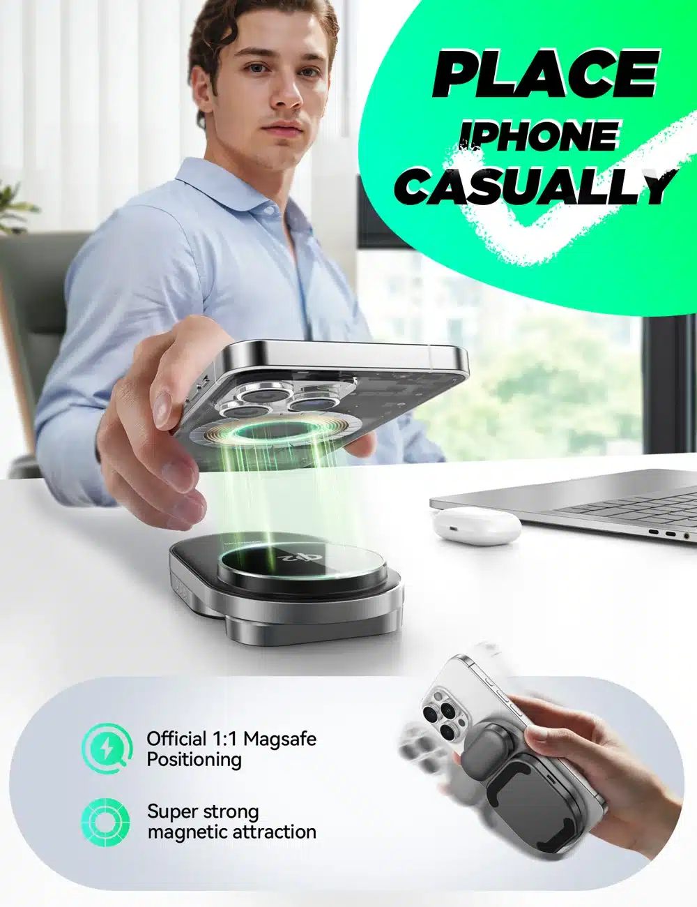 JOYROOM JR W17 3 in 1 Wireless Charger 2