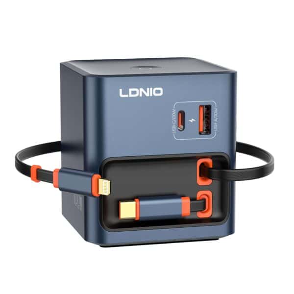 LDNIO Q16 100W GaN Charger with Extendable Cable