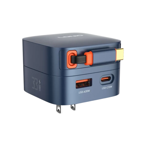 LDNIO Q9 33W Fast Charger with Retractable Cable
