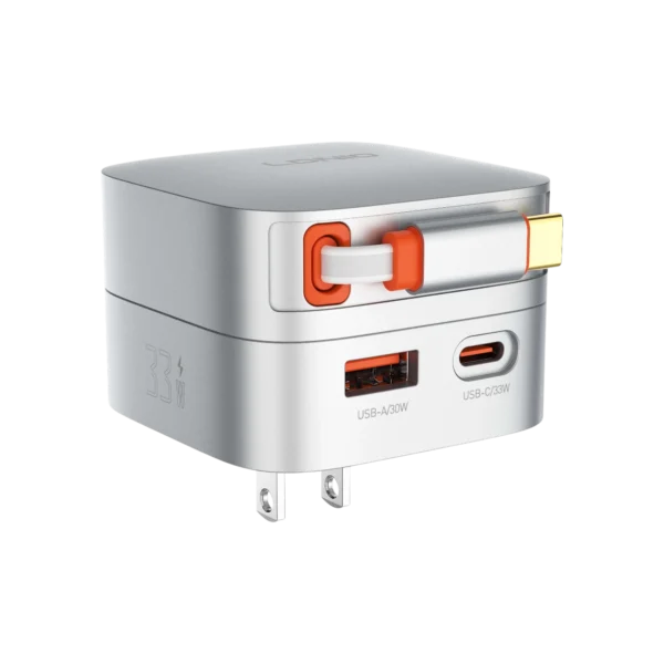 LDNIO Q9 33W Fast Charger with Retractable Cable