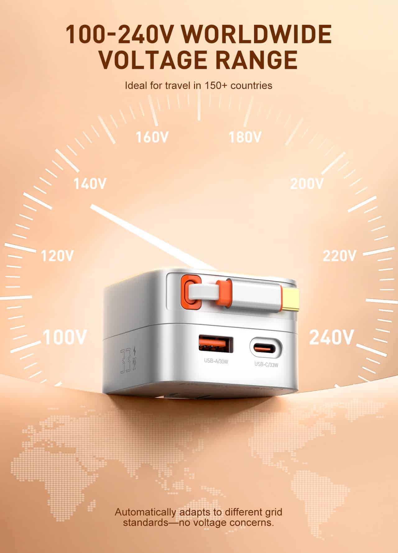 LDNIO Q9 33W Fast Charger with Retractable Cable 2