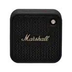 Marshall Willen II Portable Speaker MARSHALL SIGNATURE SOUND: Features balanced Marshall signature sound and harder hitting bass, Willen II punches above its size in more ways than one. 17+ HOURS OF PORTABLE PLAYTIME: Offers 17+ hours of portable playtime on a single charge, so you can keep listening and never run out of steam. DUST AND WATERPROOF: With an IP67 dust and waterproof rating you can submerge it in 1 m (3 ft) of water for up to 30 minutes. FASTENING STRAP: The ultimate multi-purpose speaker. Stand it up, lay it down, fix it to an object or let it hang thanks to its rubber fastening strap. BUILT-IN MICROPHONE: Comes with a built-in microphone, so that you can take calls completely hands-free. Details Willen II’s lightweight design and mighty sound mean you can make any setting come alive. It’s dust and waterproof, making it ready for life on the road. Just press play and wait for those heavy basslines to make the world around you rumble. Designed and engineered in Sweden. Made in China. Features Tech Specs - Icon - Marshall Signature Sound Marshall signature sound: Perfectly balanced audio and harder hitting bass. Tech Specs - Icon - 15+ hours 17+ hours of portable playtime: Reliable playtime from a single charge. Tech Specs - Icon - Dust & waterproof (IP67) Dust and waterproof: IP67 rating allows it to be submerged in water for up to 30 minutes.* *at a depth of 1m (3ft) Tech Specs - Icon - Built-in microphone Built-in microphone: Take calls completely hands-free. Tech Specs - Icon - Bluetooth LE Bluetooth LE Audio-ready: Future-proofed for the latest connectivity possibilities. Tech Specs - Icon - Fastening strap Fastening strap: Attach almost anywhere. AUDIO SPECIFICATION Driver Type Dynamic Frequency range 75-20,000 Hz Drivers One 2” 10 W full range 2 passive radiators Stereo/mono Mono Maximum sound pressure level 88 dB SPL @ 1 m Cabinet principle Sealed with passive radiator POWER AMPLIFIERS 38 W Class D amplifier Close-up of two black Marshall Willen II speakers with brass logo, attached to a horizontal black metal bar against a dark gray background. CONTROLS AND CONNECTIVITY Wireless connectivity Bluetooth 5.3 LE Bluetooth range Up to 100 m in free field Top panel controls Multi-directional control knob On/Off button Bluetooth pairing button Battery indication PHYSICAL UNIT Weight 0.36 kg / 0.79 lb Width 100.5mm / 3.96" Height 100.5 mm / 3.96" Depth 43.4mm / 1.71" Water Resistance IP67* * with an IP67 dust and waterproof rating you can submerge it in 1 m (3 ft) of water for a period of up to 30 minutes. Colorways Black and Brass Cream Country of origin Designed and engineered in Sweden. Made in China. A black Marshall Willen II Bluetooth speaker with a textured front grille and brass logo, set against a dark gray background. A black Marshall Willen II portable speaker with a textured surface, and a carrying strap lying across the back. A black Marshall Willen II portable speaker with a textured surface, brass logo, and visible control buttons and battery indicator on top, shown on a dark background. POWER MAINS INPUT VOLTAGE USB-C 5V/1.5A