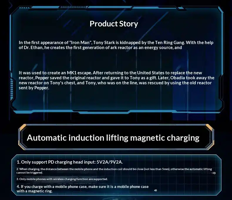 Marvel Iron Man Arc Reactor Wireless Charger 4
