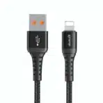 Mcdodo CA-226 USB to Lightning Cable Brand: Mcdodo Cable Type: USB to Lightning Cable Cable Length Options: 2 Length Options Available, as below: Model: CA-2260 Length @ 0.20m SKU @ 6921002622608 Model: CA-2261 Length @ 1.20m SKU @ 6921002622615 Cable Color: Black Cable Material: Nylon Braided Cable Other Features: PD fast charge @ Upgraded charging current Max 3A; USB 2.0 standard transmission speed; Strong strain relief design with nylon braided cable; Strong strain relief for bending protection; Safe charging, small resistance conduction, keep charging at low temperature and protect your devices; With premium chipset to control power voltage and data transmission efficiently; Strong and lasting cable casing; Compliant to the mobile charging device standards. It's safe to use.