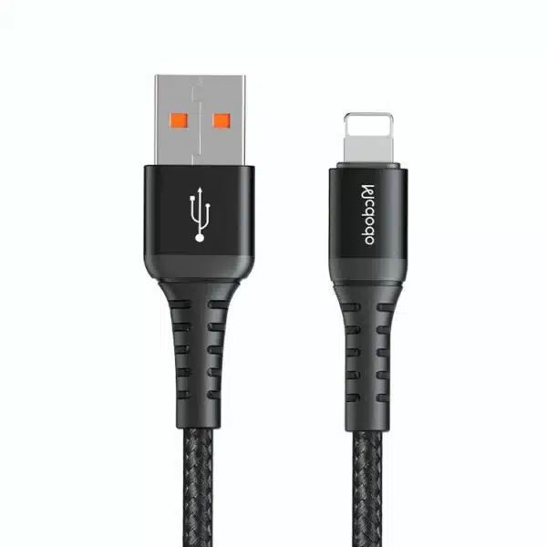 Mcdodo CA-226 USB to Lightning Cable Brand: Mcdodo Cable Type: USB to Lightning Cable Cable Length Options: 2 Length Options Available, as below: Model: CA-2260 Length @ 0.20m SKU @ 6921002622608 Model: CA-2261 Length @ 1.20m SKU @ 6921002622615 Cable Color: Black Cable Material: Nylon Braided Cable Other Features: PD fast charge @ Upgraded charging current Max 3A; USB 2.0 standard transmission speed; Strong strain relief design with nylon braided cable; Strong strain relief for bending protection; Safe charging, small resistance conduction, keep charging at low temperature and protect your devices; With premium chipset to control power voltage and data transmission efficiently; Strong and lasting cable casing; Compliant to the mobile charging device standards. It's safe to use.