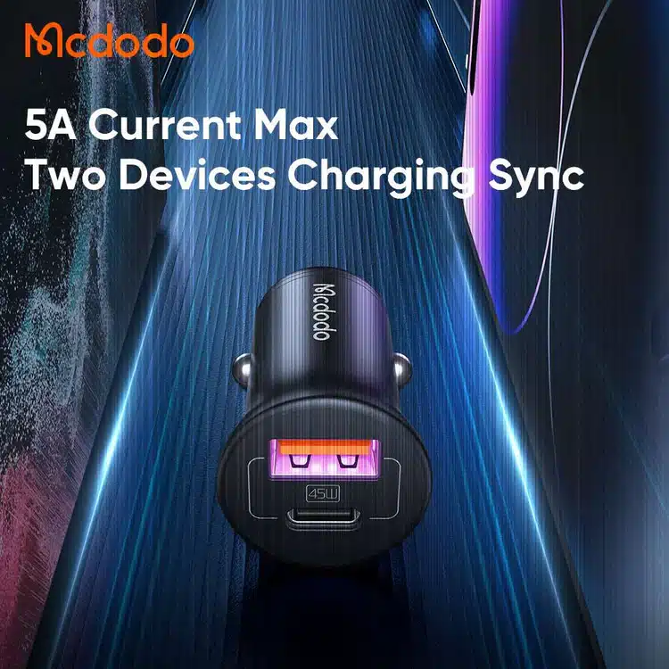 Mcdodo CC 268 45W PD Car Charger Dual Ports Type C USB 2