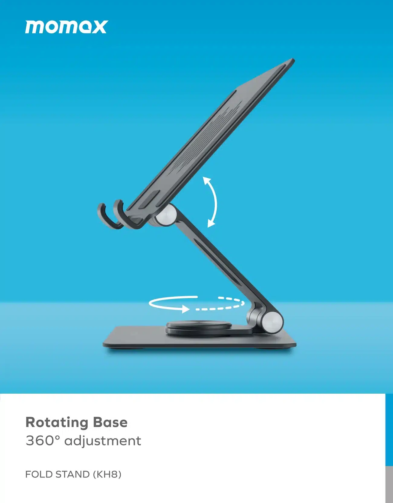 Momax KH8 Fold Stand Rotating Tablet Stand 3