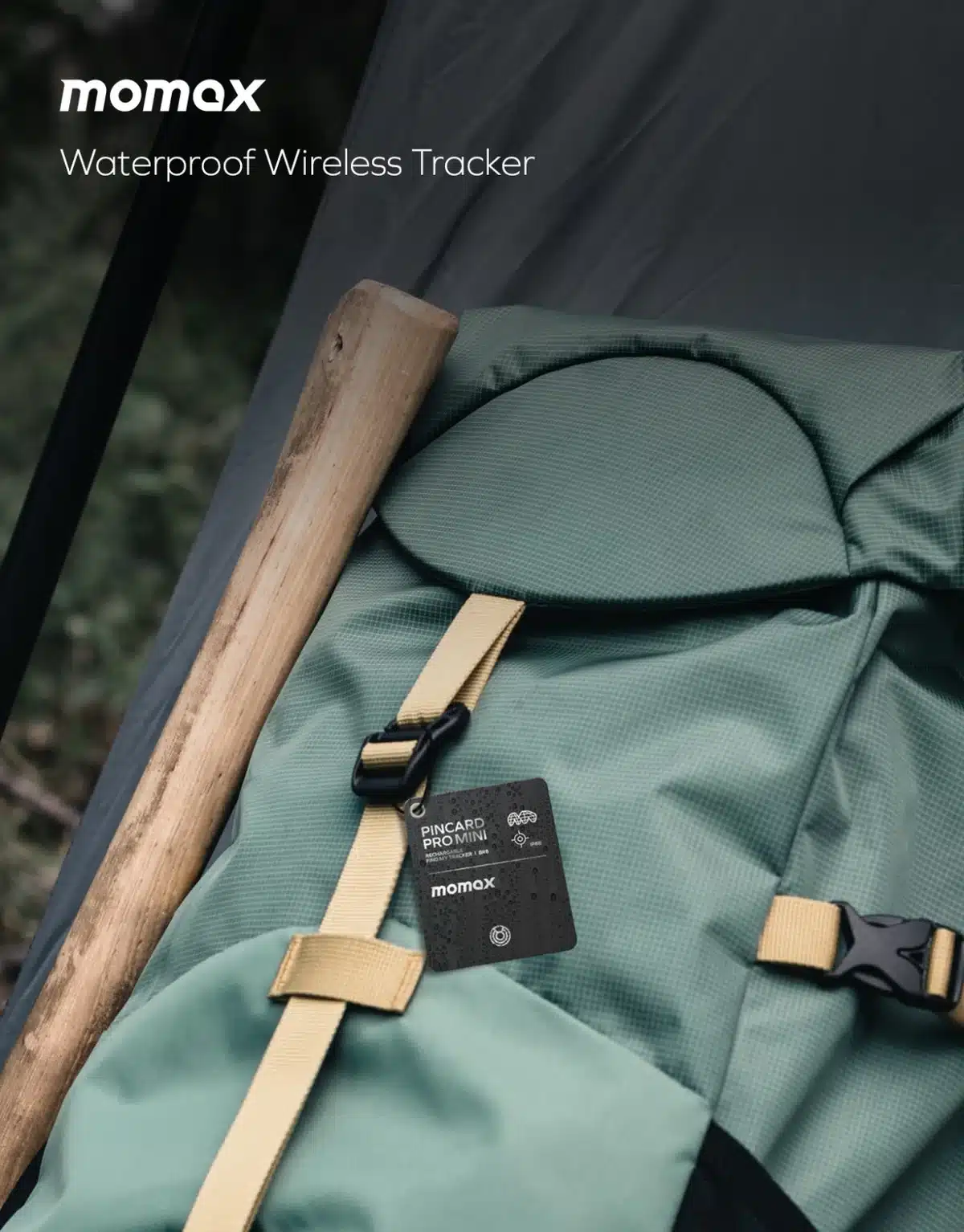 Momax PinCard Pro Mini Rechargeable Find My Tracker 1