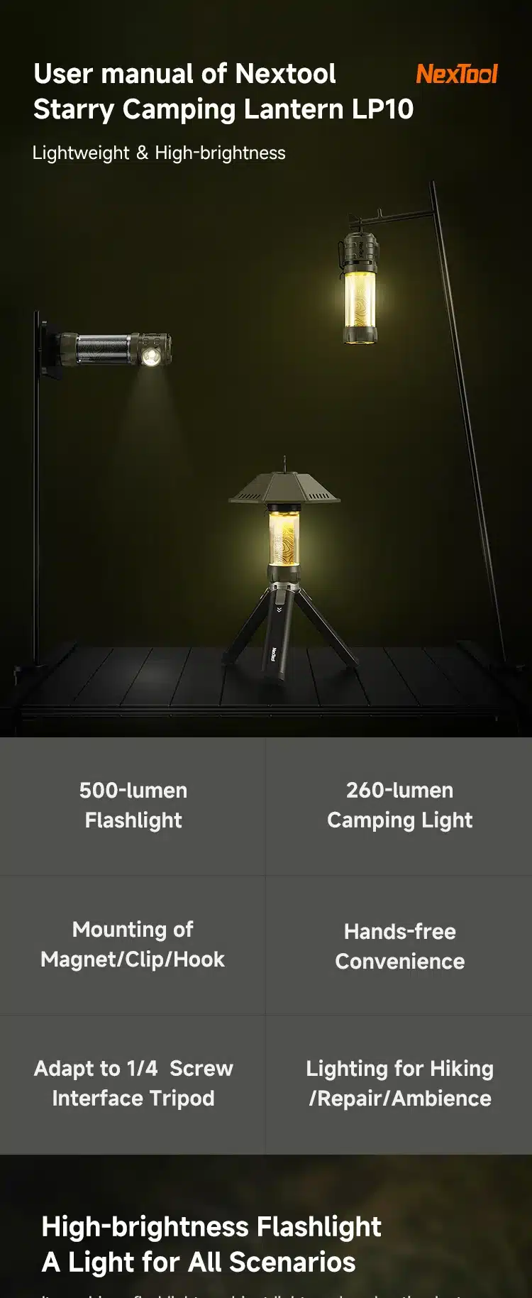 NexTool LP10 NE20331 Starry Camping Lantern 6