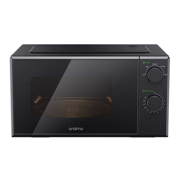 Oraimo InfiWave Lite 20L Low Noise Microwave Oven Product Parameter: Model: OMO-221A Material: ABS+Glass+Aluminized Steel Product Size: 430*323*238 mm Rated Voltage: 220V-240V~50Hz/60Hz Rated input power: 1150W Rated output power: 700W Rated capacity: 20L Useable volume:10L Rated capacity: Noise:
