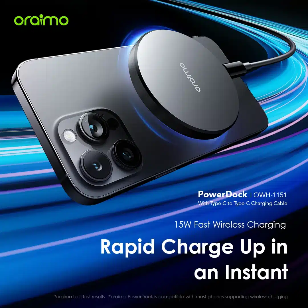 Oraimo PowerDock 15W Magnetic Wireless Charging Pad 5