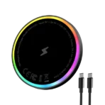 • **Oraimo PowerDock 15W Magnetic Wireless Charging Pad (OWH-1151)** is a sleek and powerful wireless charging solution designed for effortless everyday charging. Featuring strong magnetic alignment, up to 15W fast wireless charging, and broad compatibility with iPhone, TECNO, Infinix, Samsung, and other Qi-enabled devices, it delivers a convenient and reliable charging experience. Its premium stainless steel, glass, and aluminum alloy construction provides durability and elegance, while advanced safety protections ensure secure charging at all times. Complete with a 60W Type-C to Type-C cable, the PowerDock combines portability, performance, and convenience in a compact magnetic charging pad. • **15W Fast Wireless Charging** delivers efficient wireless power for compatible smartphones, reducing charging time and improving convenience. • **Strong Magnetic Alignment** automatically aligns supported devices for stable and efficient charging every time. • **Wide Device Compatibility** supports iPhone 12 series and newer, as well as wireless-charging-enabled TECNO, Infinix, Samsung, and other Qi-compatible devices. • **Premium Build Quality** combines stainless steel, glass, and aluminum alloy materials for durability and a refined appearance. • **Slim and Portable Design** makes it easy to carry in bags, backpacks, or pockets for charging on the go. • **Case-Friendly Charging** supports wireless charging through compatible phone cases without requiring removal. • **Advanced Temperature Control** keeps charging temperatures below 40°C for enhanced device protection and charging stability. • **9-Layer Safety Protection System** helps safeguard against overheating, overcharging, short circuits, and other charging risks. • **Strong Magnetic Suction** keeps supported devices securely attached during charging. • **Included 60W Type-C Cable** provides reliable power input with a convenient 1-meter charging cable included in the package. --- ## Specifications **Product Name:** Oraimo PowerDock 15W Magnetic Wireless Charging Pad **Model:** • OWH-1151 **Brand:** • Oraimo **Product Type:** • Magnetic Wireless Charging Pad **Color:** • Black **Input:** • 5.0V⎓3.0A • 9.0V⎓2.2A • 12.0V⎓1.67A **Wireless Output Power:** • 5W • 7.5W • 15W **Charging Technology:** • Magnetic Wireless Charging **Magnetic Function:** • Automatic Alignment • Strong Magnetic Suction **Material:** • Stainless Steel • Glass • Aluminum Alloy **Cable Included:** • 60W Type-C to Type-C Cable • Charge Only • Length: 1 Meter **Temperature Control:** • Maximum Charging Temperature Below 40°C **Safety Features:** • 9-Layer Protection System • Temperature Protection • Overcharge Protection • Overcurrent Protection • Short-Circuit Protection • Safe Charging Management **Case Compatibility:** • Supports Wireless-Charging-Compatible Cases • Recommended for Oraimo MagCase • Compatible with Apple MagSafe Cases **Compatible Devices:** **Apple:** • iPhone 12 Series and Later Models **TECNO:** • PHANTOM V Fold2 5G • CAMON 30S Pro • Other Wireless Charging Models **Infinix:** • NOTE 30 Pro • NOTE 30 VIP • NOTE 30 VIP Racing Edition • NOTE 40 • NOTE 40 Pro • NOTE 40 Pro+ 5G • NOTE 40S • NOTE 40 5G • Other Wireless Charging Models **Additional Compatibility:** • Samsung Wireless Charging Smartphones • Qi-Compatible Wireless Charging Devices --- ## Q&A **Q1: What is the maximum wireless charging output of the Oraimo PowerDock?** The PowerDock supports up to 15W fast wireless charging for compatible devices. **Q2: Does it support magnetic alignment?** Yes, it features strong magnetic alignment that automatically positions compatible devices for optimal charging. **Q3: Which iPhone models are compatible?** It supports iPhone 12 series and all newer iPhone models with magnetic wireless charging compatibility. **Q4: Can it charge TECNO and Infinix smartphones?** Yes, it supports various TECNO and Infinix models that feature wireless charging capabilities. **Q5: Does the charger work through a phone case?** Yes, it supports charging through compatible wireless charging cases. For optimal performance, Oraimo MagCase or Apple MagSafe-compatible cases are recommended. **Q6: What cable is included in the package?** A 1-meter 60W Type-C to Type-C charging cable is included. **Q7: Is the charger safe for long-term use?** Yes, it features 9 safety protections and intelligent temperature control for safe daily charging. **Q8: How hot does the charger get during operation?** The built-in temperature management system helps keep charging temperatures below 40°C. **Q9: Is the charging pad portable?** Yes, its slim and lightweight design makes it ideal for travel, office use, and everyday carrying. **Q10: Who is the Oraimo PowerDock best suited for?** It is ideal for users seeking convenient magnetic wireless charging with fast charging speeds, strong magnetic attachment, and broad device compatibility.