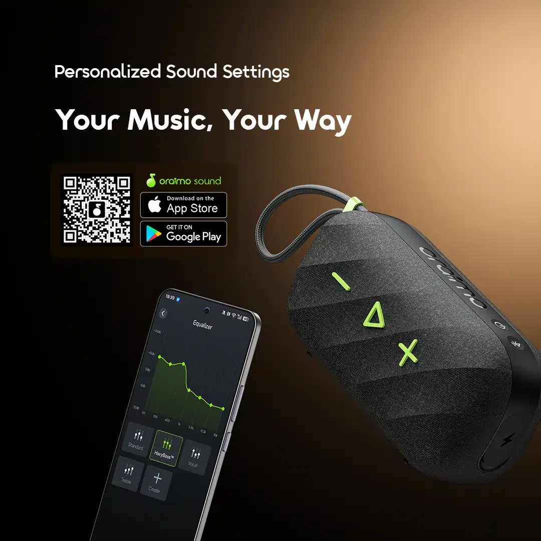 Oraimo SpaceBox Active 25W Portable Speaker with FM Radio Custom EQ 3