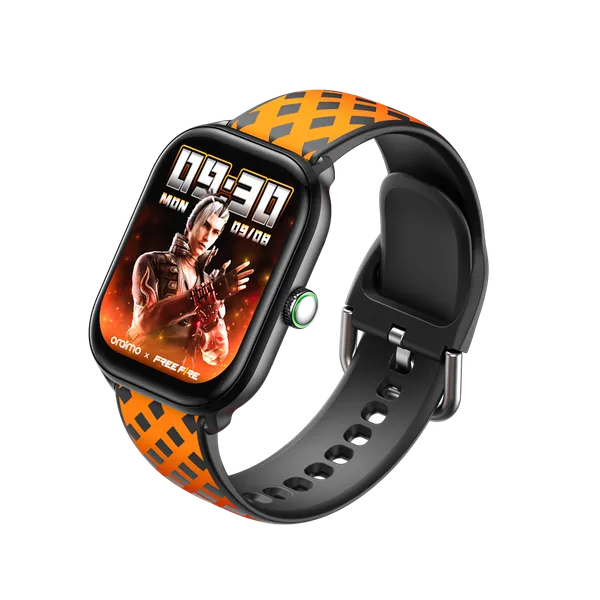 Oraimo Watch 6 HAYATO X Free Fire 2.01" HD Screen Smart Watch Product Parameters: Watch 6 Lite - OSW-809 (Smart Watch) Display Screen: 2.01 " TFT (240*296); Wireless Version: V5.3; Material: ABS/PC Battery Type: Lithium polymer; Battery Capacity: 300mAh; Charging Time: 3 hours Normal Usage Time: 7 days; Standby Time: 30 days; Watch Size:48.2*38.8*11.1mm Weight: 42g; Waterproof: IP68 *oraimo Lab test results Product Features: oraimo Smart Watch Watch 6 HAYATO OSW-809 01 2.01" HD Screen, Stunning Visual Display oraimo Smart Watch Watch 6 HAYATO OSW-809 02 features More Space, Better Control A larger 2.01'' HD Screen delivers crisp visuals and smooth touch response, making it easy to check messages, track workouts, or switch watch faces. Clear even in bright sunlight, it keeps your information visible wherever the day takes you. oraimo Smart Watch Watch 6 HAYATO OSW-809 03 2.01" HD Screen Power That Lasts The battery supports up to 30 days standby and about 7 days of regular use, keeping you connected on long trips or busy weeks without frequent charging. oraimo Smart Watch Watch 6 HAYATO OSW-809 04 30-Day Standby Keep in Touch Easily Make and receive calls directly on your watch, keeping you connected whether you're exercising, working, or on the go. oraimo Smart Watch Watch 6 HAYATO OSW-809 05 Wireless HD Calling Game On, Wear Your Style Level up your look with exclusive Free Fire collaboration watch faces, straps, crown and watch case. Designed for true gamers, these limited-edition accessories bring your favorite battle royale energy right to your wrist — bold, dynamic, and ready for action. oraimo Smart Watch Watch 6 HAYATO OSW-809 06 Free Fire Collaboration Design Health Insights, Anytime Stay on top of your health with continuous monitoring features, including heart rate, blood oxygen, pressure, sleep tracking, and more. From breathing training to water drinking and sedentary reminders, it supports your well-being throughout the day. oraimo Smart Watch Watch 6 HAYATO OSW-809 07 24-Hour Health Monitoring Move Freely, Train Smart Track over 100 sports—running, cycling, yoga, strength training, and more. Whether at the gym, on the field, or at home, Watch 6 HAYATO helps you push boundaries and meet your fitness goals. oraimo Smart Watch Watch 6 HAYATO OSW-809 08 100+ Sports Modes Everyday-Ready Protection With IP68-rated water and dust resistance, it's protected against splashes, rain, and everyday dust. Whether washing hands or caught in a downpour, Watch 6 HAYATO is built to handle daily life with ease. oraimo Smart Watch Watch 6 HAYATO OSW-809 09 IP68 Waterproof & Dustproof Face It Your Way Create unique watch faces with AI that suit your style, mood, or favorite themes. Whether you prefer a sleek professional look for work or bold, vibrant designs for weekends, your watch will always showcase the real you. oraimo Smart Watch Watch 6 HAYATO OSW-809 10 AI-Generated Watch Faces Easy, Fun, Stylish Enjoy a colorful and intuitive UI design that makes interacting with all functions smooth and engaging throughout the day.