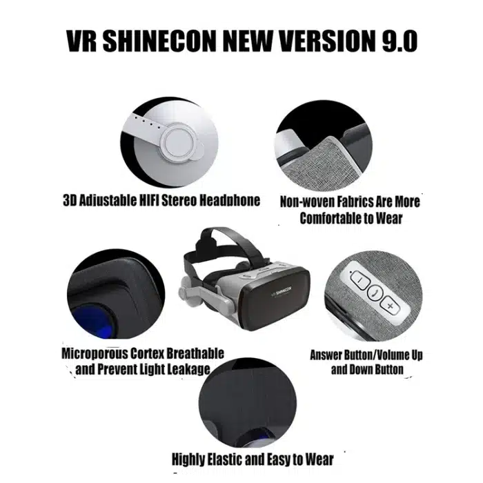 SHINECON G07E Virtual Reality 3D Video Glasses 5