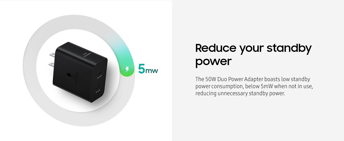 Samsung 50W Power Adapter Duo with USB C Cable 2