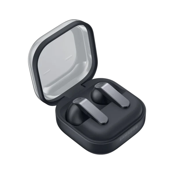 Samsung Galaxy Buds 4 Sound that fits your life. Experience sound as it was intended to be heard. Buy now Galaxy Buds4 with the left and right earbud slightly tilted diagonally. Hear the highlights Play automatic slide showPrevious Experience sound as it was intended with 24-bit Hi-Res Audio¹ A single Galaxy Buds4 earbud in an exploded view, showing the separate parts of the earbud, including the woofer. Clear HD Voice phone calling in loud environments¹ Two Galaxy smartphones are on each side with a pair of white, Galaxy Buds4 in the middle. Between the earbuds is a phone call icon. The smartphone on the left shows the call screen with the name 'Ava' and the smartphone on the right shows the call screen with the name 'Sam'. In the background are multiple waves showcasing the Super Clear Call feature available on Galaxy Buds4. New open-type fit for lasting comfort White Galaxy Buds4 earbuds in close-up, showcasing the real metal blades in different angles. Scene changes and a person is wearing Galaxy Buds4 in White, facing the right. Hands-free AI assistance and language translation with Galaxy S26 Series¹,² A rearview shot of a person wearing Galaxy Buds4 in White. Bixby icon indicates the AI agent is being used to provide instant answers. Adaptive Active Noise Cancellation adapts intelligently to your surroundings¹ A single Galaxy Buds4 earbud in White. Stream of lines flow into the earbud from the left. On the right are multiple dots that are entirely separated from the stream of lines, indicating the Active Noise Canceling feature. play Experience sound as it was intended with 24-bit Hi-Res Audio¹Clear HD Voice phone calling in loud environments¹New open-type fit for lasting comfortHands-free AI assistance and language translation with Galaxy S26 Series¹,²Adaptive Active Noise Cancellation adapts intelligently to your surroundings¹ Sound with exceptional detail and clarity Components of Galaxy Buds4, including the woofer, appear in turn. The components assemble into an earbud. The completed earbud twists and is placed next to the left earbud.Components of Galaxy Buds4, including the woofer, appear in turn. The components assemble into an earbud. The completed earbud twists and is placed next to the left earbud. Powerful speakers, from highs to lows Deep but controlled bass. High but clear treble. Enjoy beautifully balanced audio from 11 mm speakers with a high dynamic range. A single Galaxy Buds4 earbud in an exploded view, showing the separate parts of the earbud, including the woofer. HI-RES AUDIO Hear sound at its original best Hear the full richness of music and movies with Hi-Res Audio. Designed with a 24-bit hi-fi codec, Galaxy Buds4 maintain the integrity of your audio over Bluetooth. From small reverbs to subtle textures, catch new details in your old favorites.¹ Galaxy smartphone with the 'Advanced quality options' screen open. On the screen, 'Ultra high quality (UHQ) audio' is turned on and the 'Super wide band speech' is turned off. In front of the screen is a pair of white, Galaxy Buds4. EQUALIZER The right mix of magic Customize bass, treble and tone with the 9-Band Equalizer to match your playing preference. Galaxy Buds4 also optimize sound to your ear shape, ensuring a consistent listening experience. A Galaxy smartphone with the 'Equalizer' settings on, with the screen showing multiple toggles in between a pair of white, Galaxy Buds4. HD VOICE Crazy-clear calls Galaxy Buds4 and Galaxy S26 Series work together to deliver crisp and clear conversations through super wideband calling and six voice-isolating microphones. Two Galaxy smartphones are on each side with a pair of white, Galaxy Buds4 in the middle. Between the earbuds is a phone call icon. The smartphone on the left shows the call screen with the name 'Ava' and the smartphone on the right shows the call screen with the name 'Sam'. In the background are multiple waves showcasing the Super Clear Call feature available on Galaxy Buds4. 360 AUDIO Head-turning immersion Listen like you're in a grand concert hall or the center of an action movie with immersive 360 Audio that adjusts to your head movement.¹ A man sitting on a couch as a collection of instruments appear in a circle around him. The instruments include a mic with a mic stand, a drum set, trumpet, cello, violin, electric guitar and grand piano. The instruments are shown in a outline, showing the 360 Audio system available on Galaxy Buds4. A woman with a single, white Galaxy Buds4 earbud in her ear. Dive in without distraction A single Galaxy Buds4 earbud in White. Stream of lines flow into the earbud from the left. On the right are multiple dots that are entirely separated from the stream of lines, indicating the Active Noise Canceling feature. Stay immersed and block out background noise wherever you go. Adaptive Active Noise Cancellation keeps the audio you love front and center.¹ Listen without missing out A woman with a single, white Galaxy Buds4 earbud in her ear looking towards the right in front of a building. Adaptive Noise Control automatically adjusts to Ambient mode when it detects important sounds in your environment. A pair of Galaxy Buds4 in White surround two Galaxy smartphones. One of the smartphones has the back facing forward. The other smartphone displays a person wearing Galaxy Buds4 in White. EASY PAIR Pairing in a snap Simply snap open the case and you're all set. Galaxy Buds4 easily pair with your compatible Galaxy smartphone and Tab.³ A Galaxy smartphone with the Easy Pairing pop-up onscreen, showing how simple it is to connect to Galaxy Buds4. On the right side of Galaxy smartphone is Galaxy Buds4, docked in the Charging Case with the lid open. ONE UI 8.5 Easy access to essentials Easily access audio settings, adjust ANC and saved sound presets for each app from the Quick Panel on One UI 8.5. A Galaxy smartphone with the Quick Panel open, focusing on the new One UI 8.5. Bluetooth, volume, noise canceling features are highlighted. SEAMLESS SWITCHING Switch sounds between devices Start playing music on one device then answer a call on the other. Galaxy Buds4 automatically switch audio between multiple devices for a seamless listening experience.⁴ A pair of white, Galaxy Buds4 with a Galaxy Tab in the middle, indicating the Buds are being used to watch the content. Galaxy smartphone appears, displaying the caller name 'Ava.' Galaxy Buds4 and the smartphone are paired via Bluetooth for the phone call. The smartphone disappears and Galaxy Tab is in the middle again, indicating the Auto Switch feature. A pair of white, Galaxy Buds4 with a Galaxy Tab in the middle, indicating the Buds are being used to watch the content. Galaxy smartphone appears, displaying the caller name 'Ava.' Galaxy Buds4 and the smartphone are paired via Bluetooth for the phone call. The smartphone disappears and Galaxy Tab is in the middle again, indicating the Auto Switch feature. Star-shaped icons in different sizes. Zoomed in view of stars from Galaxy AI logo. The stars find their place as text Galaxy AI appears. Complete view of Galaxy AI logo.Star-shaped icons in different sizes. Zoomed in view of stars from Galaxy AI logo. The stars find their place as text Galaxy AI appears. Complete view of Galaxy AI logo. AI Assistance Live Translate Head Gestures Ask and AI will answer Simply ask a question and Galaxy Buds4 work with your Galaxy S26 Series to knock out your task. From taking notes to setting reminders, your Buds4 are at the ready. Just say the command.² A rearview shot of a person wearing Galaxy Buds4 in White. Bixby icon indicates the AI agent is being used to provide instant answers. Supercharge style and comfort White Galaxy Buds4 earbuds in close-up, showcasing the real metal blades in different angles. Scene changes and a person is wearing Galaxy Buds4 in White, facing the right. Buds have a bold new look The new blade design supercharges your style with a luxe metal look. On the left is a single, white Galaxy Buds4 with an emphasis on the real metal blade. On the top right is a pair of white, Galaxy Buds4 docked in the Charging Case with the lid open. On the bottom right is a close-up shot of a single, white Galaxy Buds4 earbud. White On the left is a single, black Galaxy Buds4 with an emphasis on the real metal blade. On the top right is a pair of black, Galaxy Buds4 docked in the Charging Case with the lid open. On the bottom right is a close-up shot of a single, black Galaxy Buds4 earbud. Black On the left is a single, white Galaxy Buds4 with an emphasis on the real metal blade. On the top right is a pair of white, Galaxy Buds4 docked in the Charging Case with the lid open. On the bottom right is a close-up shot of a single, white Galaxy Buds4 earbud. A case for craftsmanship Power up your Buds with a redesigned charging case featuring a new magnetic hold for easier docking. A pair of Galaxy Buds4 above the open Charging Case. The earbuds are placed inside and the Charging case spins clockwise, then the lid closes. The Charging Case is placed on a wireless charging pad which lights up as the battery indicator light on the case turns on. Tailored to fit your listening Reimagined for exquisite sound and enhanced comfort. Listen with a new fit that helps keep your Buds secure. The skeleton view of Galaxy Buds4 is in the center. As the ear shapes and wearing condition changes, Galaxy Buds4 is assembled. The earbuds fit into a person's ear, who is smiling and facing the left. Touch controls Answer calls, adjust volume and more with simple, intuitive gestures like a pinch and swipe. Speaker Amplifier Bluetooth Codec Bluetooth Version MIC Super Clear Call 360 Audio Active Noise Cancellation Adaptive Noise Control Adaptive EQ/Adaptive ANC Volume EQ Galaxy AI availability LE Audio Auracast Swipe Control Pinch Control Head Gesture Play time Galaxy Buds4. Speaker. 1-way Dynamic Driver. Amplifier. Single Amplifier. Bluetooth Codec. SSC-UHQ (24-bit / 96 kHz), SSC, AAC, SBC, LC3. Bluetooth version. 6.1. Mic. 6. Super Clear Call. Yes. 360 Audio. 360 Audio with Head Tracking. Active Noise Cancellation. Yes. Adaptive Noise Control. Yes. Adaptive EQ / Adaptive ANC. Yes. Volume EQ. Yes. Galaxy AI availability. Yes. LE Audio. Yes. Auracast. Yes. Swipe Control. Yes. Pinch Control. Yes. Head Gesture. Yes. Play time. Up to 6.0 / 30 hours (ANC Off). Up to 5.0 / 24 hours (ANC On). Galaxy Buds4 Speaker :1-way Dynamic Driver Amplifier :Single Amplifier Bluetooth Codec :SSC-UHQ (24-bit / 96 kHz), SSC, AAC, SBC, LC3 Bluetooth Version :6.1 MIC :6 Super Clear Call :Yes 360 Audio :360 Audio with Head Tracking Active Noise Cancellation :Yes Adaptive Noise Control :Yes Adaptive EQ/Adaptive ANC :Yes Volume EQ :Yes Galaxy AI availability :Yes LE Audio :Yes Auracast :Yes Swipe Control :Yes Pinch Control :Yes Head Gesture :Yes Play time :Up to 6.0/30hr (ANC Off) Up to 5.0/24hr (ANC On)