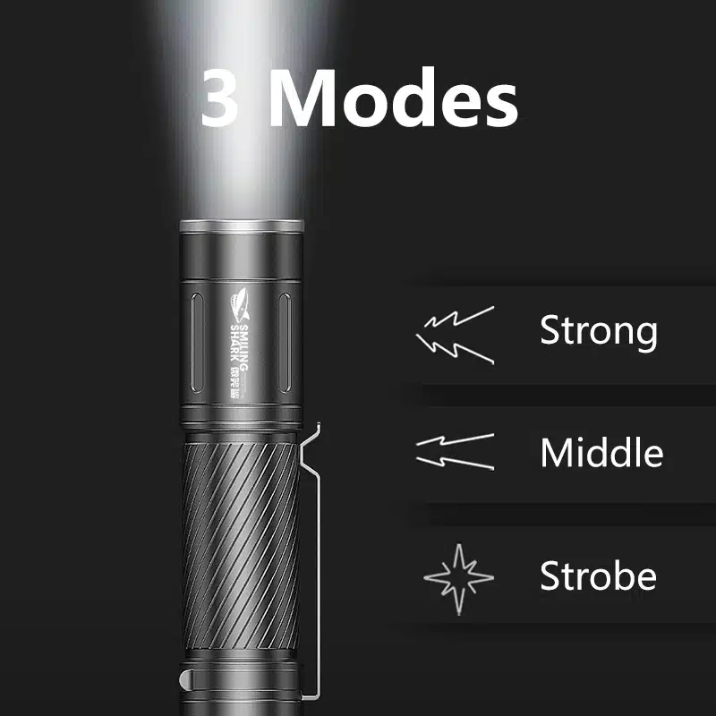 Smiling Shark SD7115 Flashlight Portable Small Torch 3