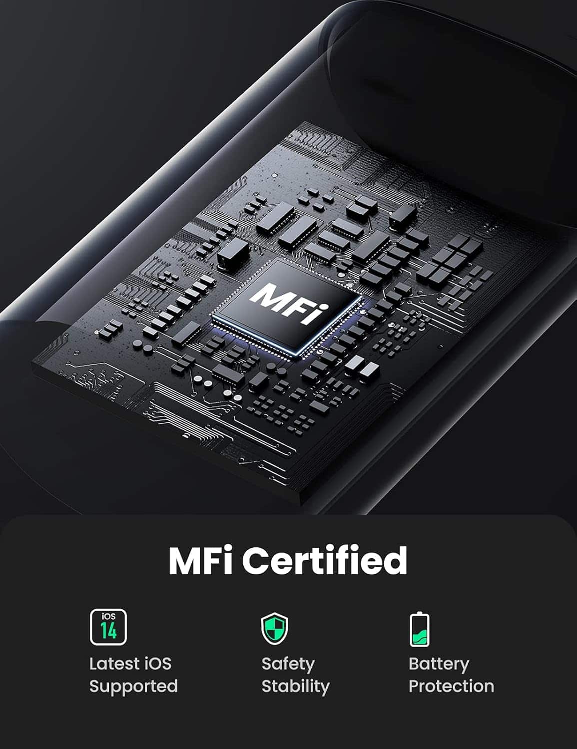 UGREEN US171 60752 USB C to Lightning Cable MFi Certified