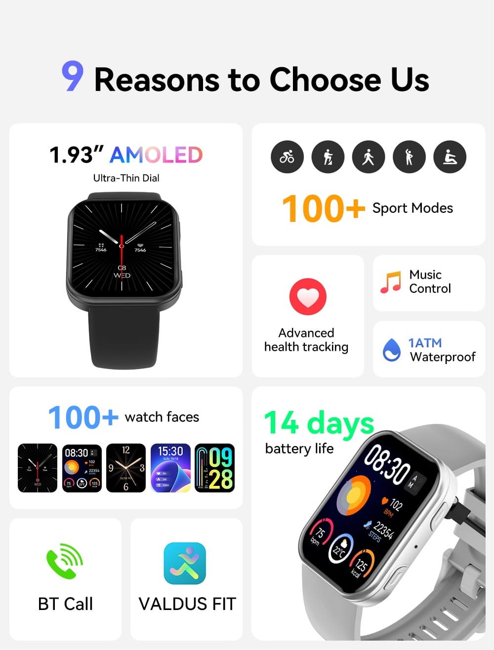 VALDUS VS30 Fashion Smart Watch 3