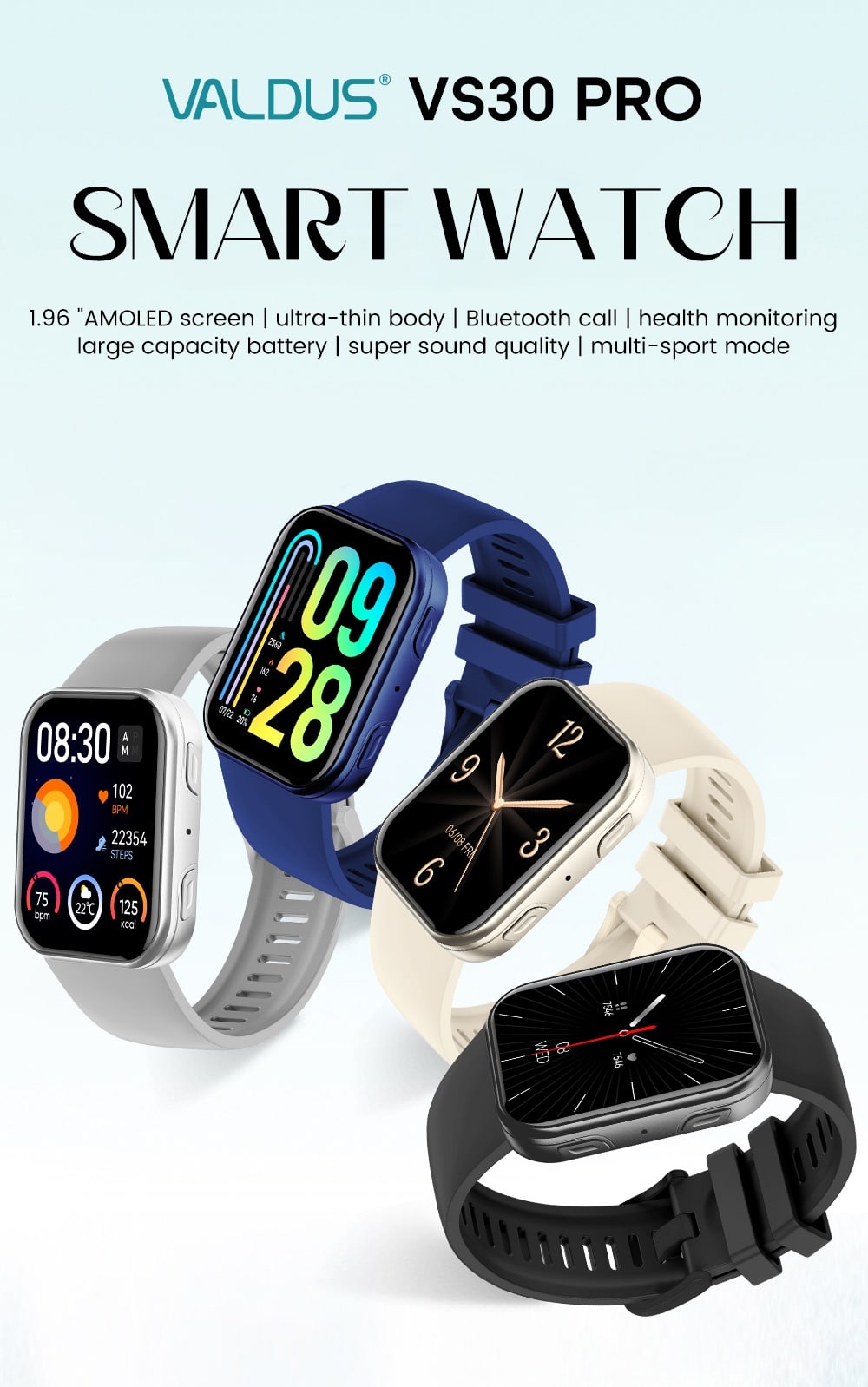 VALDUS VS30 Fashion Smart Watch 4