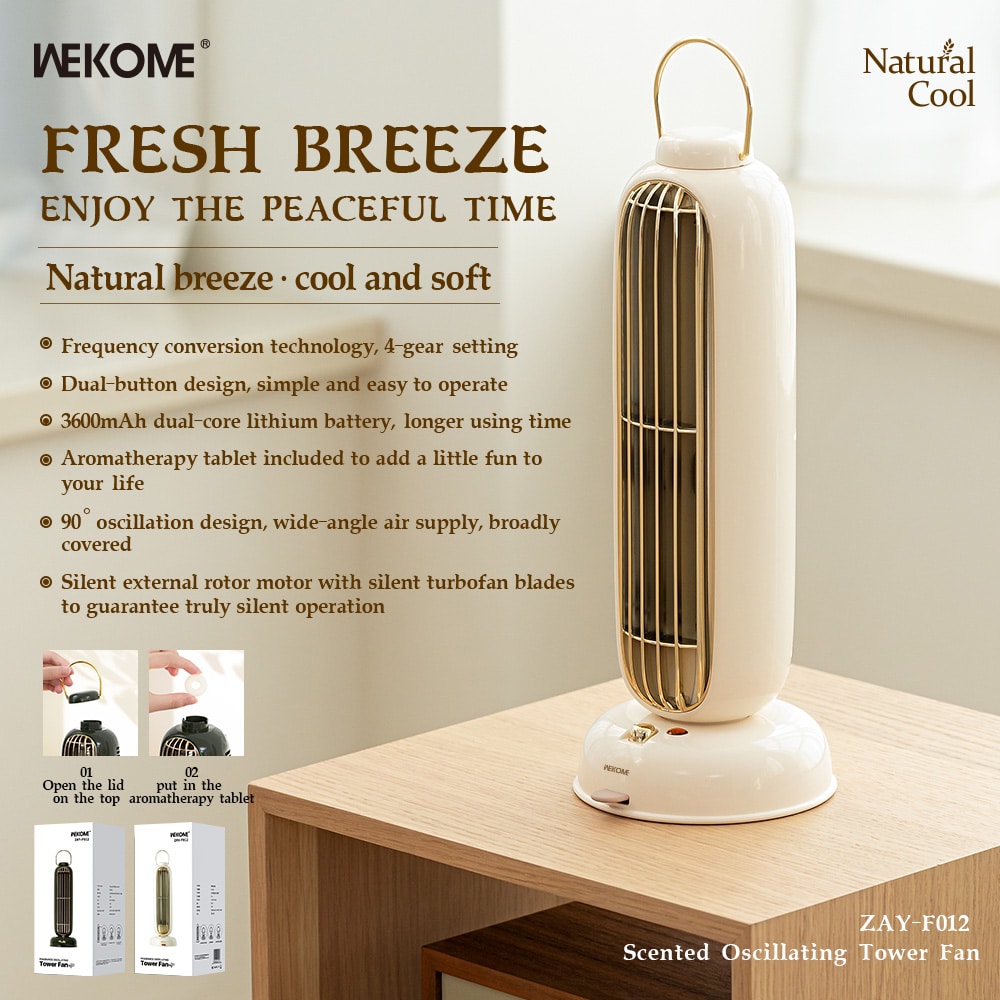 WEKOME ZAY F012 Fragrance Oscillating Tower Fan 6