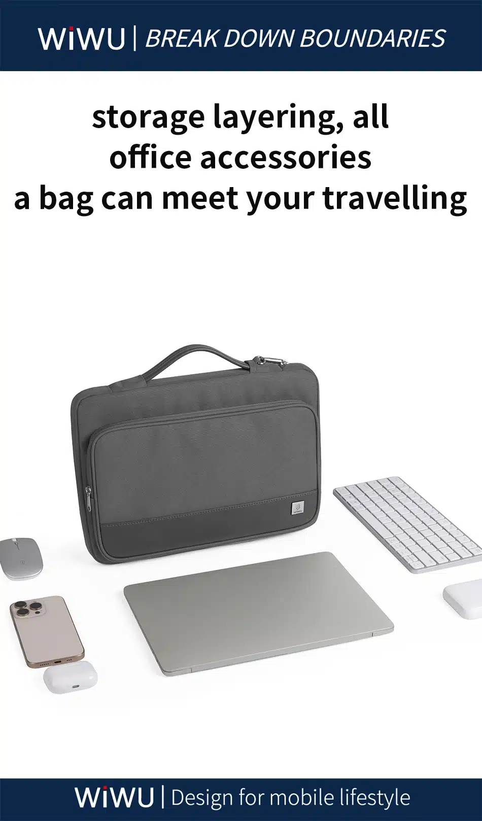 WiWU Cozy Classic Waterproof Polyester Laptop Sleeve 5