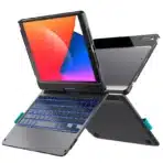 • **WiWU Waltz Rotating Keyboard** is a premium 360° rotating keyboard case designed to transform your iPad into a powerful laptop-like workstation. Combining a durable protective shell with a high-performance wireless keyboard and precision trackpad, this keyboard case enhances productivity, creativity, and convenience for work, study, and entertainment. With its rotating hinge design, illuminated typing experience, smart auto sleep/wake function, and Apple Pencil holder, the WiWU Waltz Rotating Keyboard offers full-device protection and a seamless user experience for modern iPad users. • **360° Rotating Hinge Design** allows full rotation of the iPad, enabling flexible switching between laptop mode, tablet mode, presentation mode, and viewing mode for maximum usability. • **Full Protective Hard Shell Case** is built with durable ABS + PC material to provide 360° protection against scratches, bumps, and accidental drops. • **Laptop-Like Typing Experience** features a responsive keyboard with laser-etched keys and a full row of iPadOS shortcut functions for fast and efficient productivity. • **Illuminated Backlit Keys** enable comfortable typing in low-light environments, improving usability during night work or travel. • **Precision Multi-Gesture Trackpad** allows smooth navigation with advanced gesture controls for editing documents, browsing apps, and managing presentations efficiently. • **Smart Auto Sleep/Wake Function** automatically activates or sleeps your iPad when opening or closing the case, helping conserve battery life. • **Apple Pencil Holder Integration** provides a secure storage space for the Apple Pencil, preventing loss and ensuring easy access during use. • **Sturdy Keyboard Base Construction** ensures stability during typing, reducing movement and improving overall comfort for extended use. • **Portable Lightweight Design** makes it easy to carry while maintaining strong protection and full functionality for mobile productivity. • **Ideal for Work & Study** supports productivity tasks such as typing documents, attending online classes, editing files, and creating presentations. --- ## Specifications **Product Name:** WiWU Waltz Rotating Keyboard **Brand:** • WiWU **Product Type:** • Rotating Keyboard Case for iPad **Material:** • ABS + PC Hard Shell • High-quality keyboard components **Key Features:** • 360° rotating hinge • Backlit illuminated keyboard • Precision multi-gesture trackpad • Auto sleep/wake function • Apple Pencil holder • Full protective case design • iPadOS shortcut keys • Laptop-style productivity mode **Protection:** • 360° full device protection • Shock-resistant hard shell • Scratch and bump resistance **Compatibility:** • Compatible with supported iPad models (varies by version) **Modes:** • Laptop mode • Tablet mode • Viewing mode • Presentation mode **Applications:** • Office work • Online learning • Content creation • Document editing • Entertainment • Travel productivity --- ## Q&A **Q1: What makes the WiWU Waltz Rotating Keyboard different from normal keyboard cases?** A: It features a 360° rotating hinge, allowing multiple usage modes including laptop, tablet, and presentation modes. **Q2: Does it include a trackpad?** A: Yes, it has a precision multi-gesture trackpad for smooth navigation and productivity control. **Q3: Is the keyboard backlit?** A: Yes, it includes illuminated keys for comfortable typing in low-light conditions. **Q4: Does it protect the iPad fully?** A: Yes, the ABS + PC hard shell provides full 360° protection against scratches, bumps, and drops. **Q5: Does it support Apple Pencil?** A: Yes, it includes a dedicated Apple Pencil holder for secure storage. **Q6: Does it have auto sleep/wake support?** A: Yes, it automatically wakes or sleeps the iPad when the case is opened or closed. **Q7: Is it suitable for students and office work?** A: Yes, it is designed for productivity tasks such as typing, studying, presentations, and document editing. **Q8: Can it be used in multiple modes?** A: Yes, it supports laptop mode, tablet mode, viewing mode, and presentation mode. **Q9: Is it portable?** A: Yes, despite its full functionality, it is lightweight and easy to carry. **Q10: What is the main advantage of this keyboard case?** A: Its combination of 360° rotation, backlit keyboard, precision trackpad, and full protection makes it a complete productivity solution for iPad users.