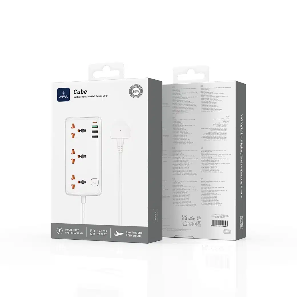 WiWU Wi S005 30W Cube Multiple Function GaN Power Strip 1