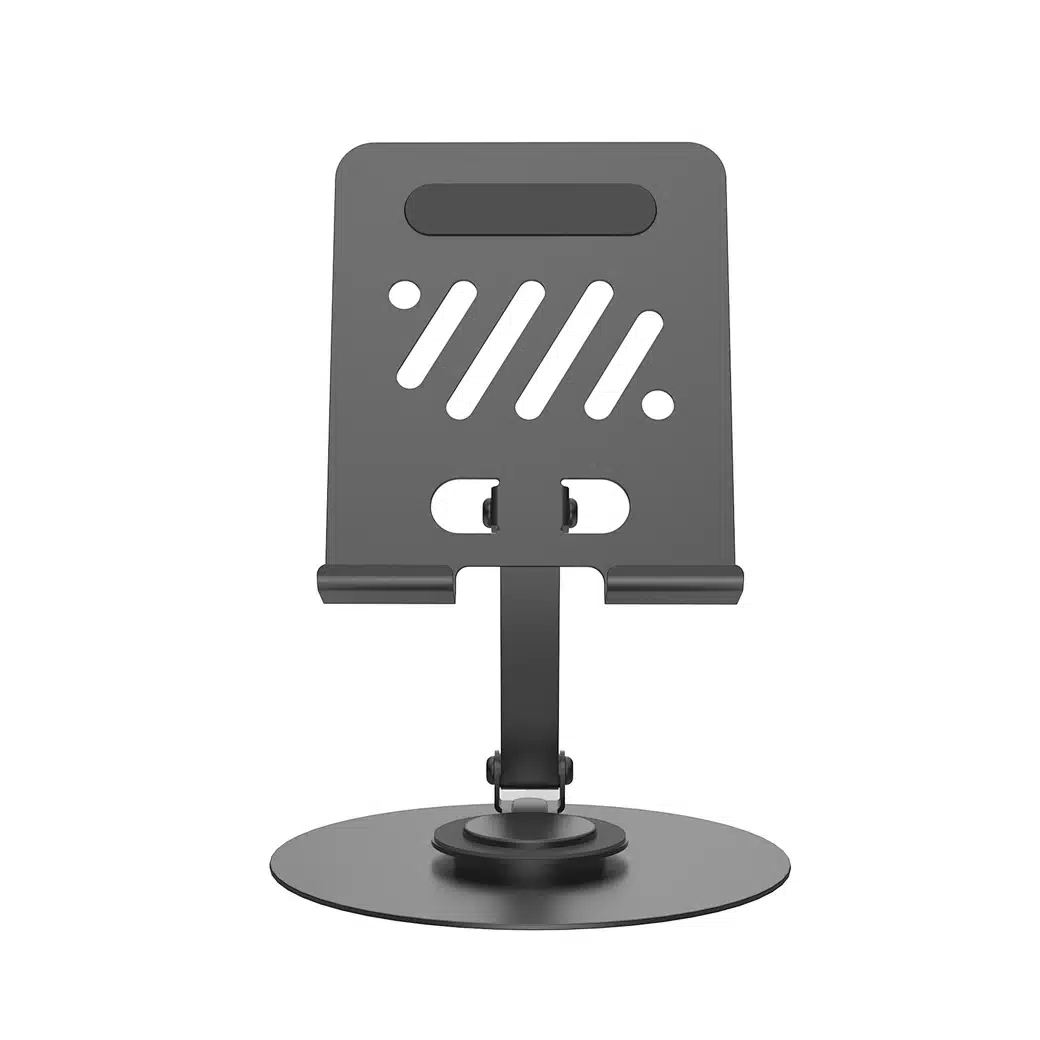 WiWU ZM-013 Rotation Stand (2) • **WiWU ZM-013 Rotation Stand** is a premium multifunctional desktop stand designed to provide stable, adjustable, and hands-free support for smartphones and tablets up to 12.9 inches. Built with a durable aluminum alloy and iron construction, this versatile stand features an advanced AR damping shaft that enables smooth 360° rotation without dead angles, allowing users to achieve the perfect viewing position for work, entertainment, video calls, online learning, and content creation. The addition of silicone protection pads ensures secure device placement while preventing scratches and slipping. Whether you're watching videos, attending meetings, reading, live streaming, or creating content, the WiWU ZM-013 Rotation Stand delivers a comfortable and professional user experience. • **Premium Aluminum Alloy & Iron Construction** provides exceptional durability, stability, and long-term reliability while maintaining a sleek and modern appearance. • **360° Full Rotation Design** allows unrestricted adjustment for portrait and landscape viewing, making it easy to find the ideal angle for any activity. • **Advanced AR Damping Shaft** ensures smooth movement and stable positioning, allowing precise adjustments without unwanted wobbling. • **Wide Device Compatibility** supports smartphones and tablets up to 12.9 inches, making it suitable for a broad range of devices. • **Silicone Protection Pads** help protect devices from scratches while enhancing grip and preventing accidental slips. • **Stable Anti-Slip Design** keeps the stand securely positioned on desks, tables, and countertops for reliable hands-free use. • **Adjustable Viewing Angles** provide ergonomic positioning that helps reduce neck and shoulder strain during prolonged use. • **Ideal for Video Calls & Online Meetings** keeps devices at a comfortable viewing height for professional communication and virtual learning. • **Perfect for Content Creators** offers stable support for live streaming, video recording, podcasting, social media content, and online presentations. • **Convenient Desktop Organization** keeps smartphones and tablets easily accessible while freeing up valuable workspace. • **Portable & Space-Saving Design** makes it easy to carry between home, office, studio, and travel locations. --- ```markdown id="2l7gew" --- ``` ```markdown id="b92agq" ## Specifications ``` ```markdown id="fc3m39" **Product Name:** WiWU ZM-013 Rotation Stand ``` **Brand:** • WiWU **Model:** • ZM-013 **Product Type:** • Smartphone & Tablet Rotation Stand **Material:** • Aluminum Alloy • Iron • Silicone Protection Pads **Compatibility:** • Smartphones • Tablets • Devices up to 12.9 Inches **Rotation:** • 360° Full Rotation **Adjustment Mechanism:** • AR Damping Shaft **Protection Features:** • Silicone Anti-Scratch Pads • Anti-Slip Support Structure **Design Features:** • Adjustable Viewing Angles • Stable Desktop Placement • Hands-Free Operation • Portable Construction **Applications:** • Video conferencing • Online learning • Live streaming • Content creation • Office work • Reading • Watching videos • Gaming • Digital drawing **Key Features:** • Premium metal construction • Smooth rotation mechanism • Wide compatibility • Ergonomic adjustment • Stable support • Device protection • Modern design ```markdown id="1jyreo" ## Q&A ``` ```markdown id="6919z4" **Q1: What devices can be used with the WiWU ZM-013 Rotation Stand?** A: The stand supports most smartphones and tablets up to 12.9 inches in size. ``` **Q2: What materials are used in the stand?** A: It is constructed from premium aluminum alloy and iron, with silicone protection pads for enhanced device safety. **Q3: Does the stand support 360° rotation?** A: Yes, it features full 360° rotation for flexible viewing from virtually any angle. **Q4: What is the purpose of the AR damping shaft?** A: The AR damping shaft provides smooth, controlled movement and stable positioning when adjusting the stand. **Q5: Can it be used with iPads and Android tablets?** A: Yes, it is compatible with most tablets and smartphones up to 12.9 inches. **Q6: Does the stand prevent devices from slipping?** A: Yes, silicone pads and the anti-slip structure help keep devices securely in place. **Q7: Is it suitable for video calls and online classes?** A: Absolutely. The adjustable design provides comfortable positioning for video conferencing and virtual learning. **Q8: Can content creators use this stand for recording videos?** A: Yes, it offers stable hands-free support for live streaming, content creation, and video production. **Q9: Is the stand portable?** A: Yes, its compact and durable design makes it convenient to carry and use in different locations. **Q10: What are the main advantages of the WiWU ZM-013 Rotation Stand?** A: Its durable metal construction, 360° rotation, AR damping shaft, wide compatibility, anti-slip protection, and ergonomic adjustability make it an excellent accessory for productivity and entertainment.