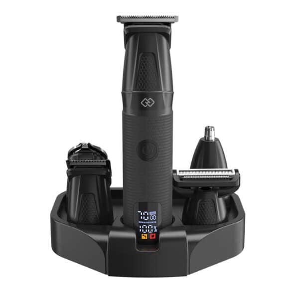 • **Xiaomi Huanxing EC106 Multifunctional Hair Clipper Set** is an all-in-one professional grooming solution designed for haircuts, beard trimming, body grooming, nose hair trimming, and personal care. Featuring multiple interchangeable trimming heads, cordless operation, Type-C charging, and a convenient charging base, the EC106 provides a complete grooming experience for the entire family. Its washable design, digital display, and precision trimming accessories make it ideal for maintaining a clean and polished appearance from head to toe. • **All-in-One Grooming System** includes multiple interchangeable heads for hair cutting, beard styling, body grooming, nose hair trimming, ear hair trimming, and precision detailing. • **Professional T-Blade Hair Clipper** delivers sharp and precise cutting performance for haircuts, beard shaping, and edge detailing. • **Dedicated Body Grooming Head** is designed for safe and comfortable body hair maintenance across various areas. • **Precision Trimming Attachment** allows detailed grooming for sideburns, mustaches, neckline shaping, and fine touch-ups. • **Nose & Ear Hair Trimmer** provides safe and efficient trimming of unwanted nose and ear hair. • **Cordless Rechargeable Operation** offers freedom of movement without cable restrictions during grooming sessions. • **Type-C Fast Charging Support** provides convenient charging using modern USB-C cables and adapters. • **Charging Dock Included** keeps the device organized while serving as a convenient charging station. • **LED Digital Display** clearly shows battery status and operating information for improved usability. • **Washable Blade System** allows easy cleaning and maintenance, promoting hygiene after every use. • **Multiple Guide Combs Included** help achieve consistent cutting lengths for various hairstyles and grooming preferences. • **Suitable for Full-Body Grooming** supports facial hair, head hair, body hair, armpit hair, leg hair, and personal grooming needs. --- **Specifications** **Product Name:** Xiaomi Huanxing EC106 Multifunctional Hair Clipper Set **Model:** • EC106 **Brand:** • Huanxing (Xiaomi Ecosystem Product) **Product Type:** • Multifunctional Hair Clipper & Grooming Kit **Charging Method:** • Type-C Charging • Charging Base/Dock Charging **Operation Type:** • Cordless Rechargeable **Display:** • LED Digital Display **Cleaning:** • Washable Blade System **Main Attachments Included:** • T-Blade Hair Clipper Head • U-Shaped Blade Attachment • Precision Blade Attachment • Body Grooming Blade Attachment • Nose & Ear Trimmer Attachment • Body Hair Trimmer Attachment **Guide Combs Included:** • 1–6mm Adjustable Comb • 7–12mm Adjustable Comb • 3mm Guide Comb • 5mm Guide Comb • 7mm Guide Comb **Material:** • ABS Plastic • Stainless Steel Cutting Blades **Suitable For:** • Haircuts • Beard trimming • Mustache styling • Body grooming • Nose hair trimming • Ear hair trimming • Armpit hair grooming • Leg hair grooming • Personal area grooming **Functions:** • Hair clipping • Beard trimming • Precision detailing • Body hair grooming • Nose hair trimming • Ear hair trimming • Cordless operation • Digital battery monitoring • Type-C charging • Dock charging • Washable blade cleaning • Multi-length cutting support --- **Q&A** **Q1: What grooming tasks can the EC106 perform?** It can handle haircuts, beard trimming, body grooming, nose hair trimming, ear hair trimming, and precision detailing. **Q2: Is the Xiaomi Huanxing EC106 rechargeable?** Yes, it features cordless rechargeable operation with Type-C charging support. **Q3: Does it include a charging base?** Yes, the package includes a charging dock for convenient charging and storage. **Q4: Can it be used for body grooming?** Yes, dedicated body grooming attachments are included for full-body grooming. **Q5: Is it suitable for beard trimming?** Yes, it includes precision and T-blade attachments specifically designed for beard styling and shaping. **Q6: Can I trim nose and ear hair with it?** Yes, it comes with a dedicated nose and ear trimmer attachment. **Q7: Does it have adjustable cutting lengths?** Yes, multiple guide combs are included to provide various cutting lengths. **Q8: Is the blade washable?** Yes, the blade system can be rinsed for easy cleaning and hygiene. **Q9: Does it have a battery display?** Yes, it features an LED digital display showing battery information and operating status. **Q10: Is it suitable for the whole family?** Yes, the multifunctional design makes it suitable for haircuts and grooming needs for different family members.