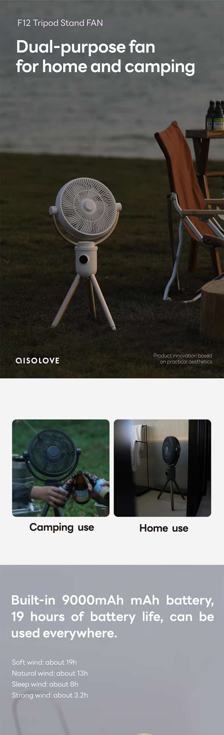 Xiaomi aiSolove F12 Multifunctional Detachable Floor Fan 5 scaled