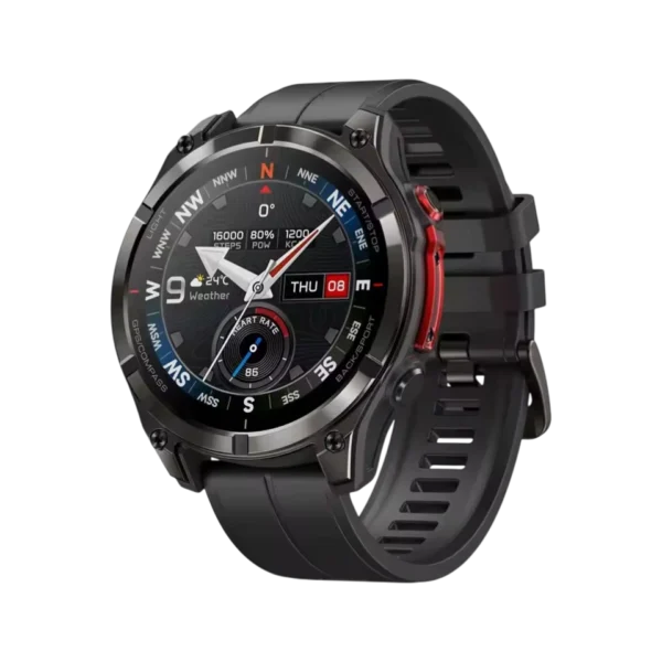 • **Zeblaze Stratos 4 Pro Rugged GPS Smartwatch** is a premium outdoor adventure smartwatch engineered for athletes, explorers, and fitness enthusiasts who demand durability, precision navigation, and advanced health monitoring. Featuring a vibrant 1.43-inch AMOLED display, dual-band GPS with downloadable maps, 170+ sports modes, built-in two-color flashlight, Bluetooth calling, and comprehensive health tracking, the Stratos 4 Pro is designed to perform reliably in extreme environments while keeping you connected and informed throughout every journey. • **1.43" AMOLED HD Display** delivers vivid colors, sharp visuals, and up to 1000 nits brightness, ensuring excellent visibility even under direct sunlight. • **Corning Gorilla Glass Protection** enhances durability by providing superior resistance against scratches, impacts, and daily wear. • **Dual-Band GPS & 6 Satellite Positioning Systems** provide highly accurate location tracking using GPS, GLONASS, GALILEO, NAVIC, QZSS, and BDS satellite networks. • **Downloadable Offline Maps & Route Planning** help users navigate confidently without relying on continuous internet connectivity. • **Built-in Compass & Barometric Altimeter** provide real-time directional guidance, elevation tracking, and outdoor navigation support. • **Two-Color LED Flashlight** offers practical illumination for camping, night runs, emergencies, and low-light environments. • **170+ Sports Modes** support a wide variety of activities, including running, cycling, hiking, swimming, strength training, and more. • **Smart Activity Recognition** automatically detects selected workouts, allowing seamless fitness tracking without manual setup. • **24/7 Health Monitoring** continuously tracks heart rate, blood oxygen (SpO₂), sleep quality, and stress levels to provide comprehensive wellness insights. • **Bluetooth Calling Support** allows users to answer and make calls directly from the watch using the built-in speaker and microphone. • **Standalone Music Storage & Playback** lets users store music on the watch and enjoy playback without needing a smartphone nearby. • **Rugged 5ATM Water Resistance** provides reliable protection against rain, splashes, swimming, and everyday water exposure. • **Premium Rugged Construction** combines a stainless steel bezel, stainless steel case back, and reinforced polymer frame for enhanced durability. • **Long-Lasting 500mAh Battery** supports extended outdoor adventures and daily usage between charging sessions. • **GloryFitPro App Integration** provides detailed fitness analysis, health reports, workout records, and device customization options. --- ## **Specifications** ### **Product Name:** Zeblaze Stratos 4 Pro Rugged GPS Smartwatch ### **Display** • 1.43-inch AMOLED Display • Resolution: 466 × 466 pixels • Pixel Density: 391 PPI • Brightness: Up to 1000 nits • Always-On Display Support • Corning Gorilla Glass Touchscreen ### **Colors** • Black • Bronze ### **Body Material** • Stainless Steel Bezel • Stainless Steel Case Back • Polymer Middle Frame ### **Buttons** • 3 Physical Buttons ### **Lighting** • Built-in Two-Color Flashlight ### **Audio** • Built-in Speaker • Built-in Microphone ### **Compatibility** • Android 5.0 and Above • iOS 11.0 and Above ### **Companion App** • GloryFitPro ### **Strap** • Durable Silicone Strap • Width: 22 mm • Wrist Size Compatibility: 130–235 mm ### **Battery** • Capacity: 500mAh (Rated Value) ### **Charging** • Magnetic Charging Cable ### **Bluetooth Connectivity** • BLE 5.3 ### **GPS & Navigation** • Dual-Band GPS • Built-in GNSS Positioning • GPS • GLONASS • GALILEO • NAVIC • QZSS • BDS • Assisted GPS • Downloadable Maps • Route Planning • Compass • Barometric Altimeter ### **Sensors** **Motion Sensors** • Accelerometer • Gyroscope • Geomagnetic Sensor • Compass • Barometric Altimeter **Health Sensors** • Wrist Heart Rate Monitor • Pulse Oximeter (SpO₂ Blood Oxygen Monitor) ### **Water Resistance** • 5ATM Water Resistant ### **Sports Features** • 170+ Workout Modes • Smart Workout Recognition • Running Courses • Advanced Swimming Algorithms ### **Health Monitoring** • 24/7 Heart Rate Monitoring • Blood Oxygen Monitoring • Sleep Tracking • Stress Monitoring ### **Smart Features** • Bluetooth Calling • Offline Maps • Route Navigation • Music Storage • Music Playback • Flashlight Function • Notifications • Health Insights • Fitness Tracking ### **Supported Languages** • English • Portuguese • Russian • Polish • Spanish • French • Italian • German • Dutch • Turkish • Bengali • Indonesian • Thai • Czech • Hebrew • Hungarian • Romanian • Vietnamese • Finnish • Norwegian • Swedish • Danish • Greek • Arabic • Ukrainian • Korean • Japanese • Simplified Chinese • Traditional Chinese --- ## **Q&A** **Q1: Does the Zeblaze Stratos 4 Pro have built-in GPS?** Yes, it features dual-band GPS with support for six major global satellite positioning systems for highly accurate tracking. **Q2: Can I use maps without my phone?** Yes, the watch supports downloadable offline maps and route planning for standalone navigation. **Q3: Is the watch suitable for swimming?** Yes, it has a 5ATM water-resistance rating and includes dedicated swimming algorithms. **Q4: Can I make phone calls directly from the watch?** Yes, Bluetooth calling is supported through the built-in microphone and speaker. **Q5: Does it support music playback without a smartphone?** Yes, it offers onboard music storage and standalone music playback. **Q6: What health metrics can it monitor?** It tracks heart rate, blood oxygen (SpO₂), sleep quality, and stress levels throughout the day. **Q7: Does the watch have a flashlight?** Yes, it features a built-in two-color flashlight designed for outdoor activities and emergencies. **Q8: How many sports modes are available?** The watch supports more than 170 workout modes, covering a wide range of sports and fitness activities. **Q9: Is the display visible outdoors?** Yes, the AMOLED display reaches up to 1000 nits brightness, making it easy to view in bright sunlight. **Q10: Which phones are compatible with the Stratos 4 Pro?** It is compatible with Android 5.0+ and iOS 11.0+ devices through the GloryFitPro app.