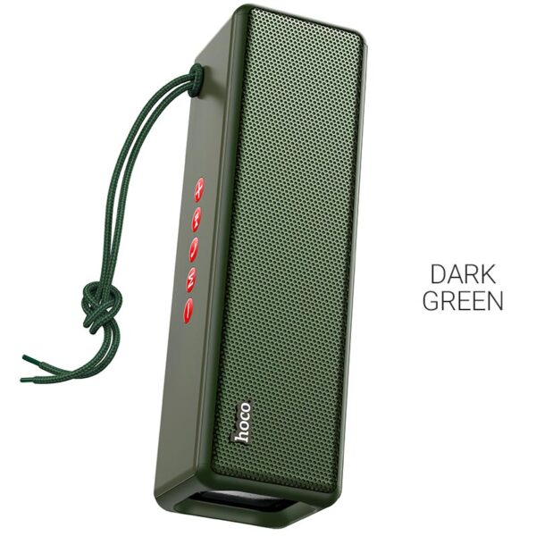 • **Hoco HC3 Bounce Wireless Speaker** is a compact yet powerful portable Bluetooth speaker designed to deliver immersive stereo sound with multiple playback options for everyday entertainment. Equipped with dual 52mm speaker drivers, Bluetooth 5.0 connectivity, and a 2400mAh rechargeable battery, it provides stable wireless performance and long-lasting playback for music, calls, and FM radio. With support for TF card, USB, AUX, and FM modes, the HC3 Bounce is a versatile all-in-one speaker built for home use, travel, outdoor activities, and casual gatherings. • **Bluetooth 5.0 Stable Connectivity** ensures fast pairing, strong signal transmission, and reduced latency for smooth wireless audio streaming with smartphones, tablets, and other devices. • **Dual 52mm High-Performance Drivers** deliver balanced stereo sound with enhanced bass, clear vocals, and a more immersive listening experience for music and calls. • **5W + 5W Dual Speaker Output** provides a total 10W sound system that enhances loudness and clarity, suitable for both indoor and outdoor use. • **2400mAh Built-in Battery** offers reliable portable power, supporting up to 6 hours of continuous music or call usage on a single charge. • **Multi-Playback Mode Support** includes Bluetooth, TF card, USB drive, AUX input, and FM radio, giving users multiple ways to enjoy audio content without relying solely on wireless connection. • **Fast Charging Support with 3-Hour Recharge Time** ensures quick power restoration so the speaker is ready for extended use in a short time. • **High-Quality JL Chipset Integration** improves audio decoding efficiency, connection stability, and overall performance optimization. • **Portable and Durable Design** with a compact form factor makes it easy to carry, while its sturdy build ensures long-term durability for daily use. • **Clear Hands-Free Calling Function** enables convenient voice calls with stable Bluetooth connection and built-in microphone support. --- ## Specifications **Product Name:** Hoco HC3 Bounce Wireless Speaker **Model:** • HC3 Bounce **Bluetooth Version:** • Bluetooth 5.0 • Chipset: JL **Dimensions:** • 194.4 × 81 × 82 mm **Weight:** • 598g **Battery:** • Capacity: 2400mAh • Charging Time: ~3 hours **Playback Time:** • Up to 6 hours (music/calls) **Speaker Units:** • Dual 52mm drivers **Output Power:** • 5W × 2 (Total 10W) **Supported Modes:** • Bluetooth • TF Card • USB Playback • AUX Input • FM Radio **Functions:** • Wireless music playback • Hands-free calling • Multi-mode audio support • Portable outdoor speaker usage • FM radio listening **Build Quality:** • Durable portable design • Compact body structure • Easy-to-carry form factor --- ## Q&A **Q1: How long does the battery last on the Hoco HC3 Bounce?** A: It provides up to 6 hours of continuous music or call usage. **Q2: Does it support FM radio?** A: Yes, it has built-in FM radio support along with other playback modes. **Q3: Can I use it without Bluetooth?** A: Yes, it supports TF card, USB, AUX, and FM modes without Bluetooth. **Q4: How many speakers does it have?** A: It features dual 52mm speaker drivers for stereo sound. **Q5: Is it suitable for outdoor use?** A: Yes, its portable design and 10W output make it suitable for outdoor activities. **Q6: How long does it take to charge?** A: It takes approximately 3 hours for a full charge. **Q7: Can I use it for phone calls?** A: Yes, it supports hands-free calling via Bluetooth. **Q8: What Bluetooth version does it use?** A: It uses Bluetooth 5.0 for stable connectivity. **Q9: Does it support USB music playback?** A: Yes, it supports USB flash drive playback. **Q10: Is it heavy to carry?** A: No, at 598g it is portable and easy to carry for daily use.