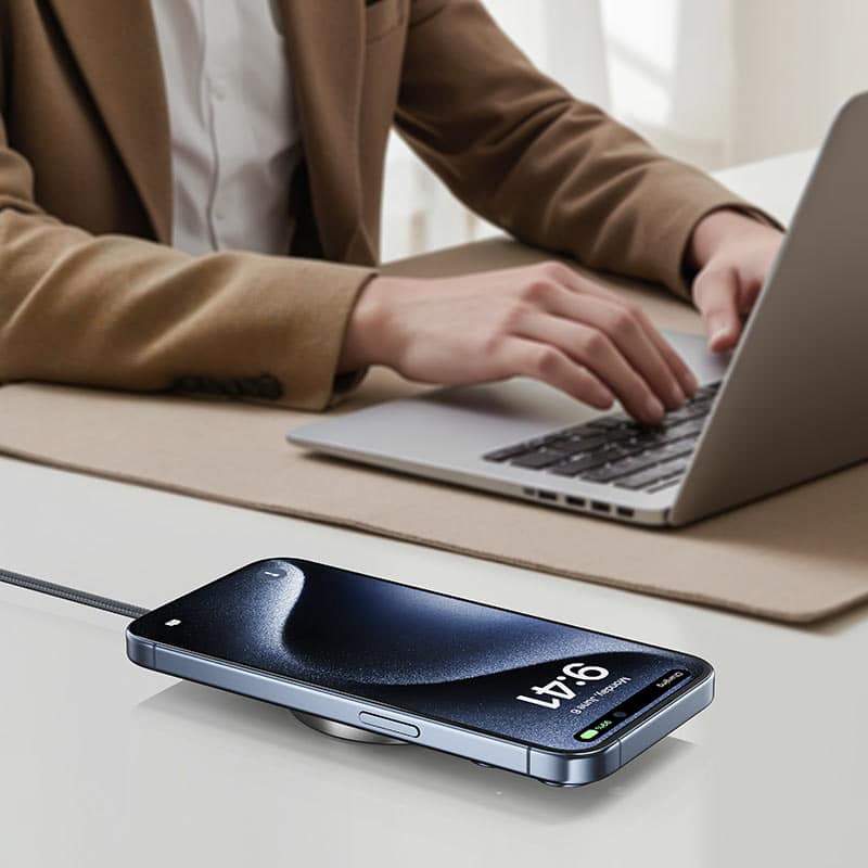 ACEFAST E24 Qi2 Desktop Magnetic Wireless Charger with Cable 4