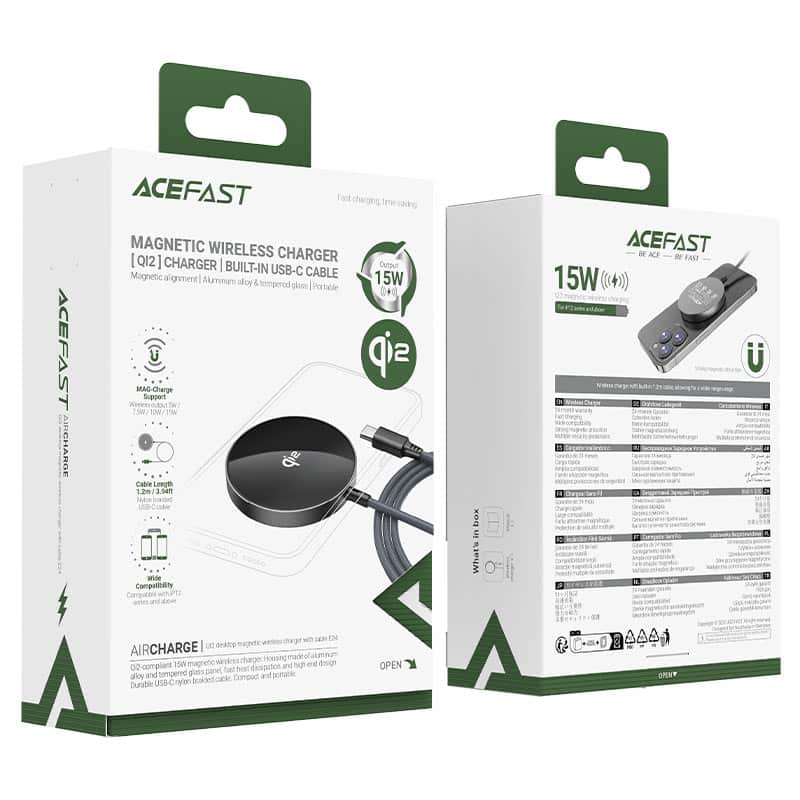 ACEFAST E24 Qi2 Desktop Magnetic Wireless Charger with Cable 7